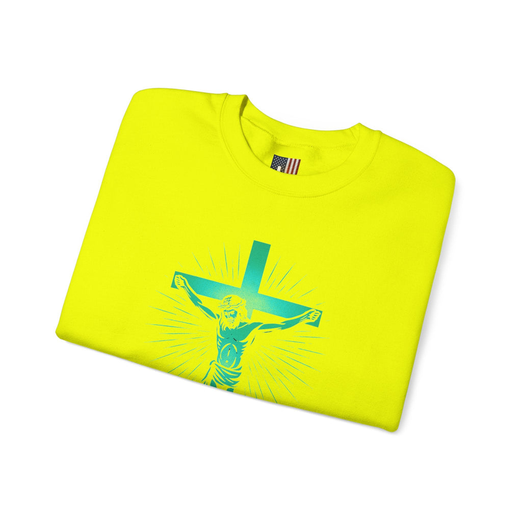 Unashamed Sweatshirt – Romans 1:16 Crucifixion Christian Sweatshirt for Bold Unwavering Faith Printify