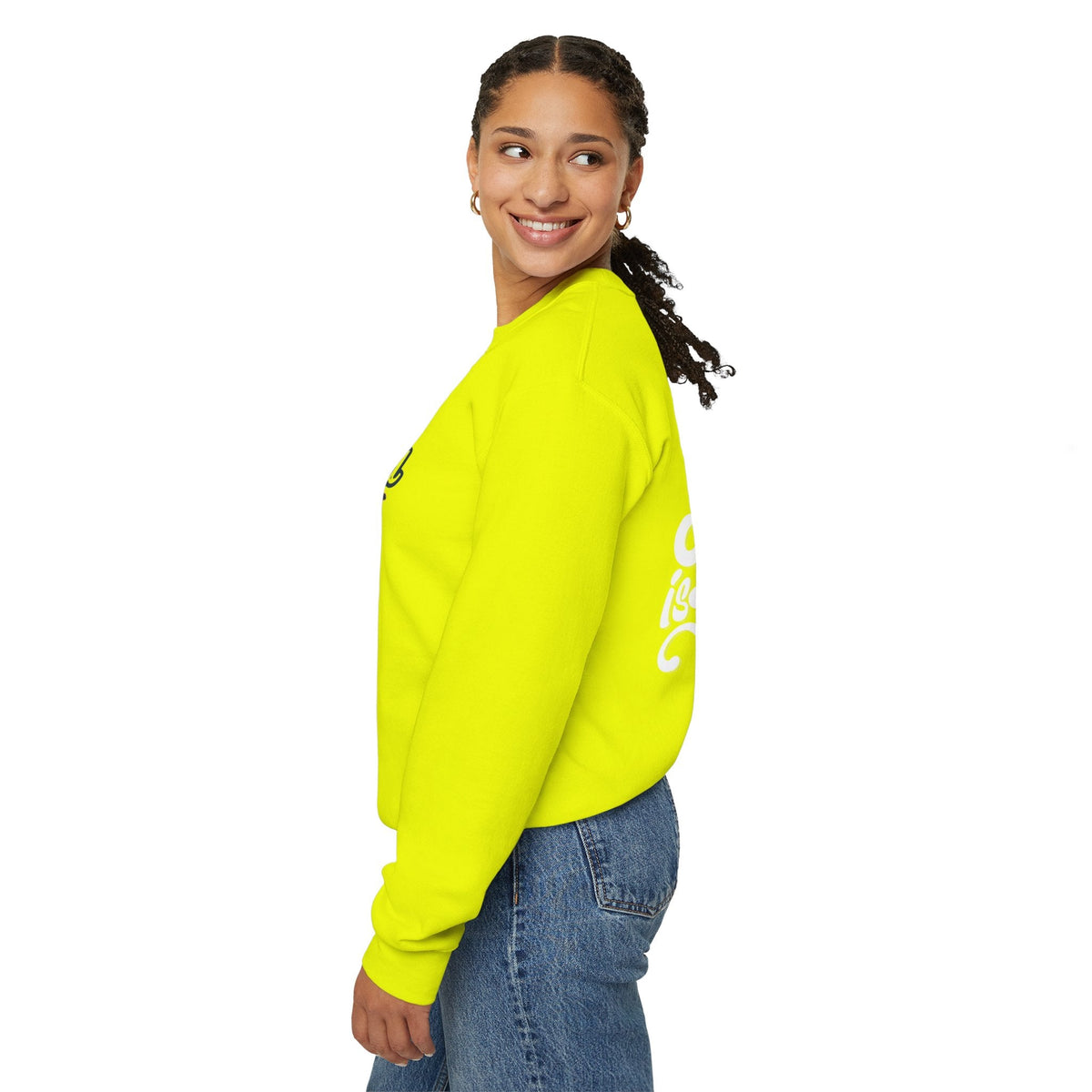 Jesus is King Sweatshirt – Bold Crown & Cross Christian Hoodie for Eternal Faith & Comfort Printify