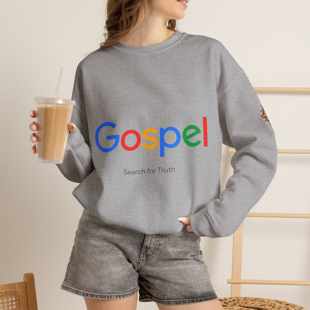 Gospel Graphic Sweatshirt — "Gospel" Colorful Logo Christian Sweatshirt Printify