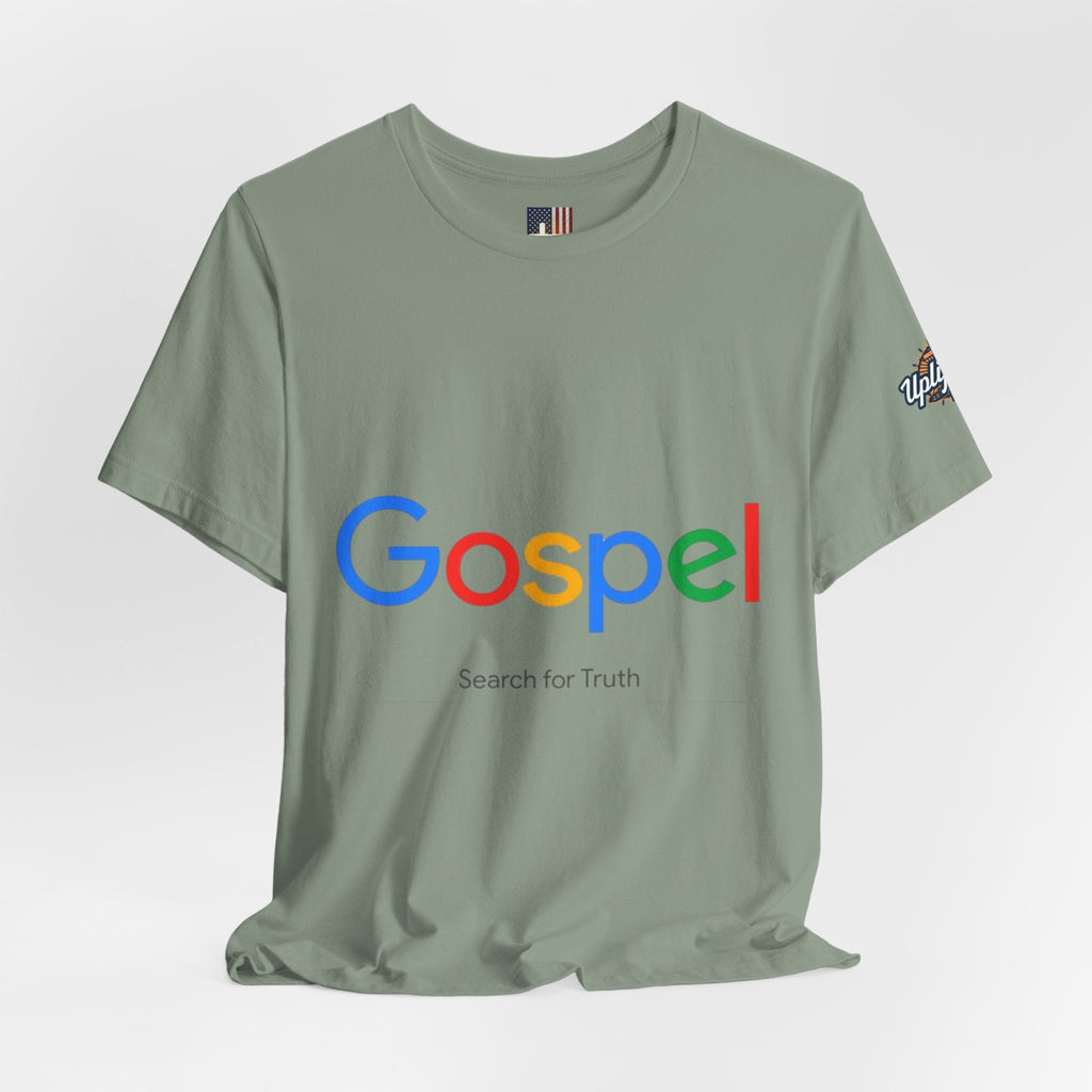 Gospel Graphic Tee — "Gospel" Colorful Logo Christian T-Shirt Printify