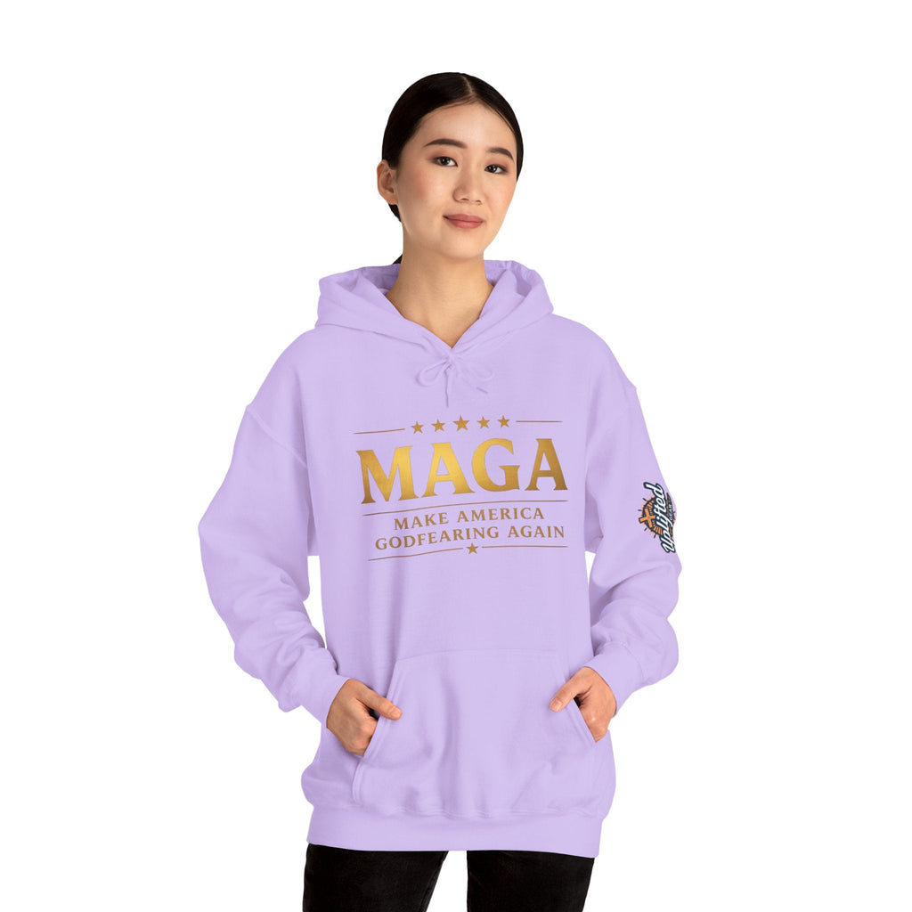 Hoodie - MAGA "Make America Godfearing Again" Political Graphic Hoodie Printify