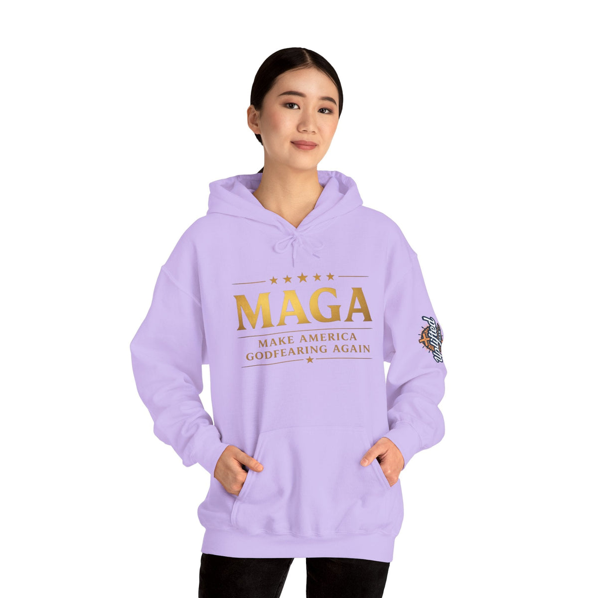 Hoodie - MAGA "Make America Godfearing Again" Political Graphic Hoodie Printify