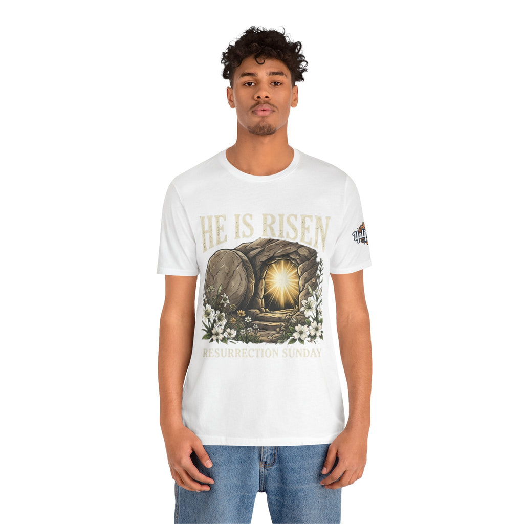 He Is Risen T-Shirt — Jesus Christ Resurrection Easter Tee Printify