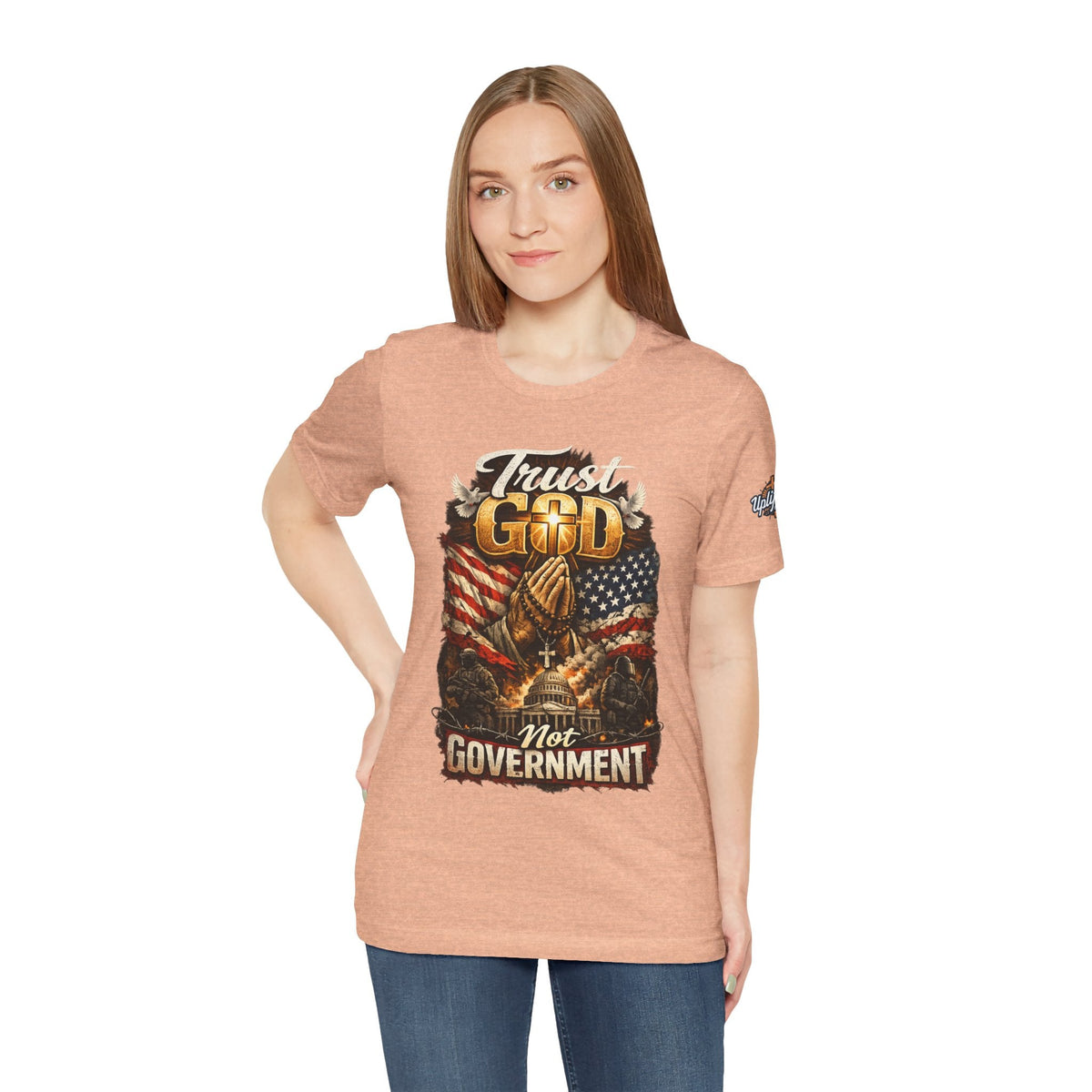 Trust God Not Government T-Shirt — Vintage Patriotic Christian Tee Printify