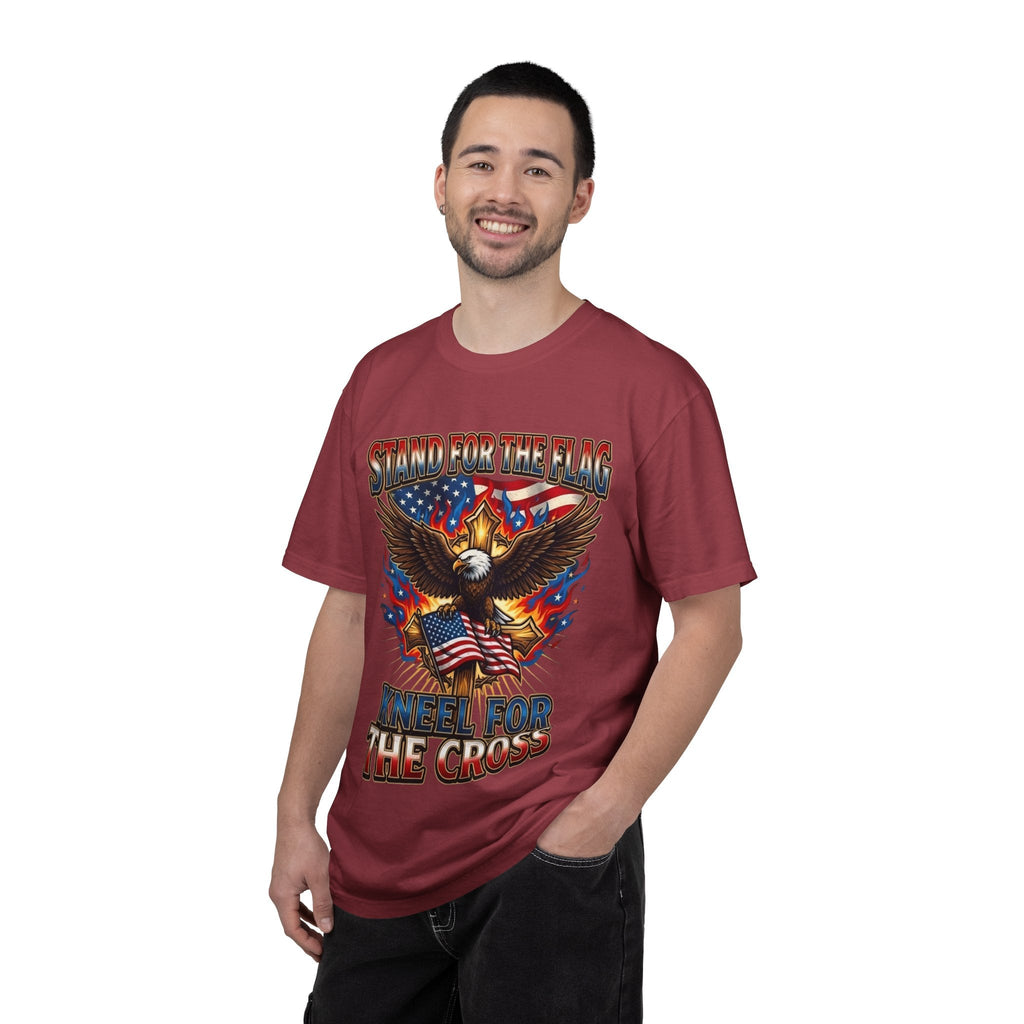 Stand for the Flag Kneel for the Cross T-shirt | Patriotic Eagle T-shirt Printify