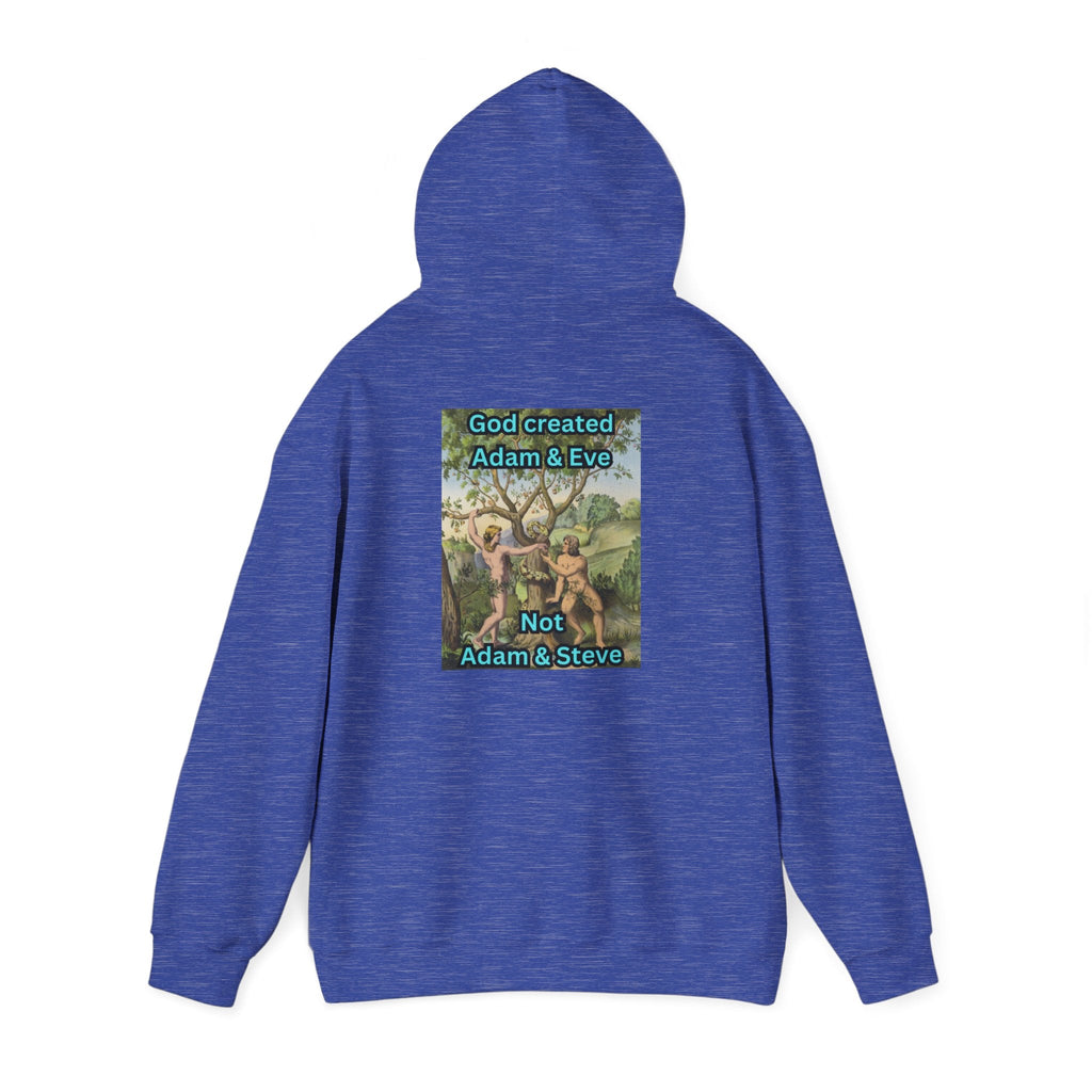God Created Adam and Eve Hoodie – Biblical Truth Christian Hoodie for Unshakable Faith Printify