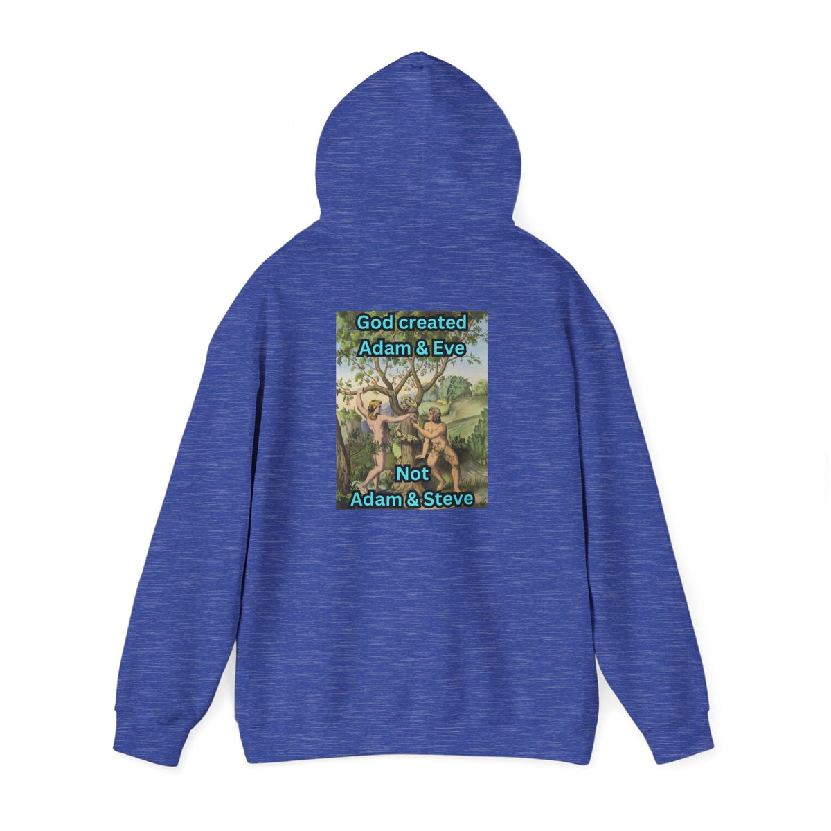 God Created Adam and Eve Hoodie – Biblical Truth Christian Hoodie for Unshakable Faith Printify