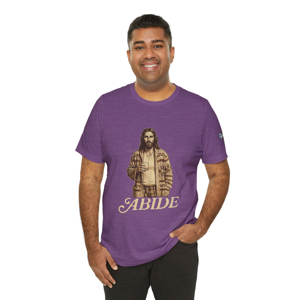 Abide Vintage Jesus Tee — "The Dude" Graphic Christian T-Shirt Printify