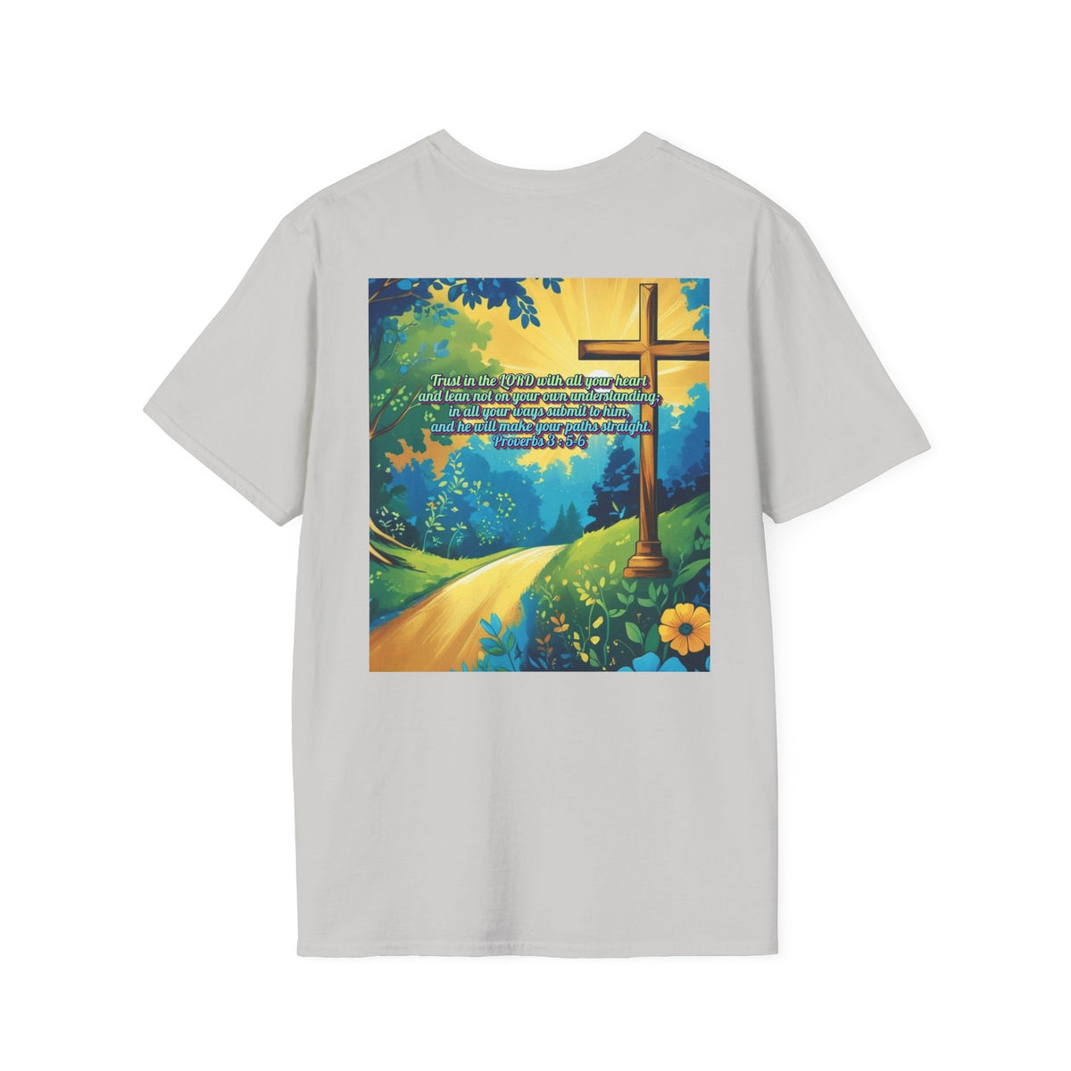 Trust in The Lord Proverbs 3:5-6 Biblical Design Unisex Softstyle T-Shirt Printify
