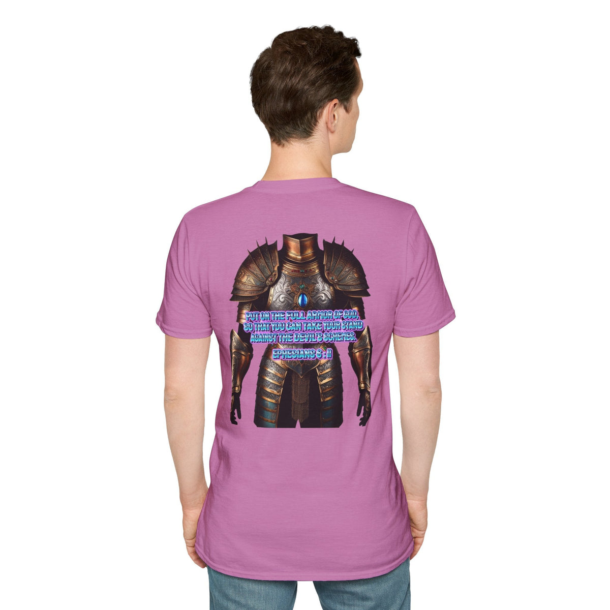 Religious Graphic Tee with Armor Of God Design - Unisex Softstyle T-Shirt Printify