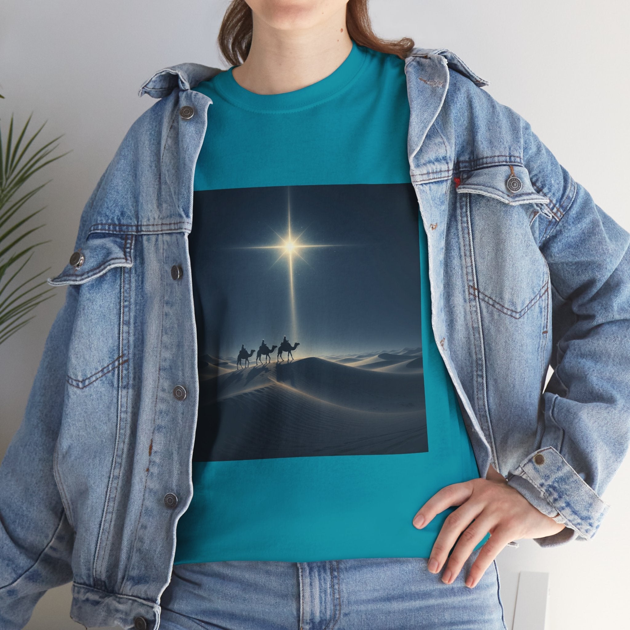 3 Wise Men T-shirt – Magi Camels Nativity Journey Christian Christmas T-shirt for Epiphany Faith & Holy Night Printify