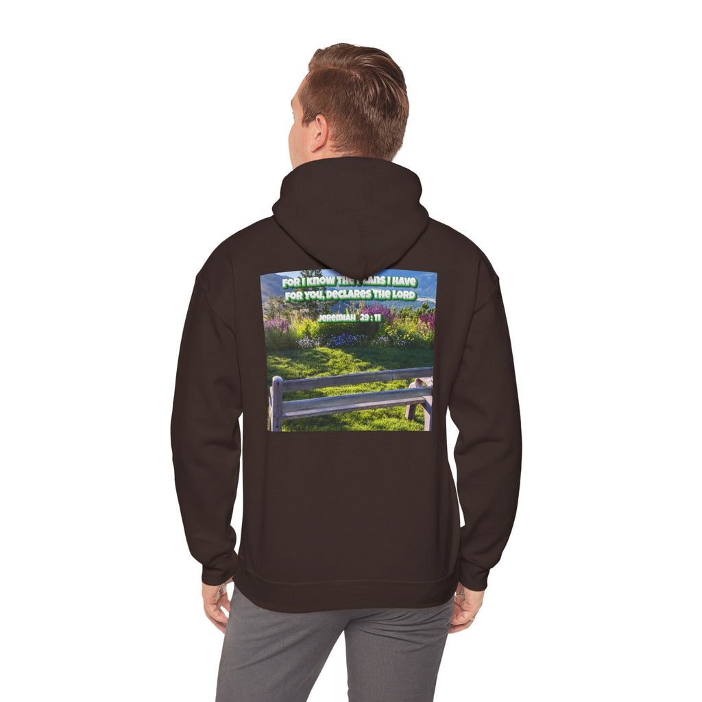 Bible Verse Unisex Heavy Blend™ Hooded Sweatshirt - Jeremiah 29 : 11 Printify