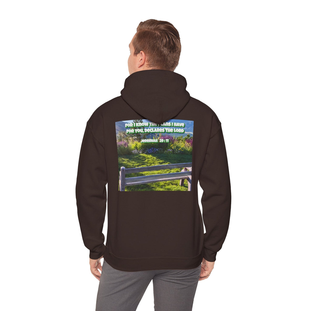 Bible Verse Unisex Heavy Blend™ Hooded Sweatshirt - Jeremiah 29 : 11 Printify