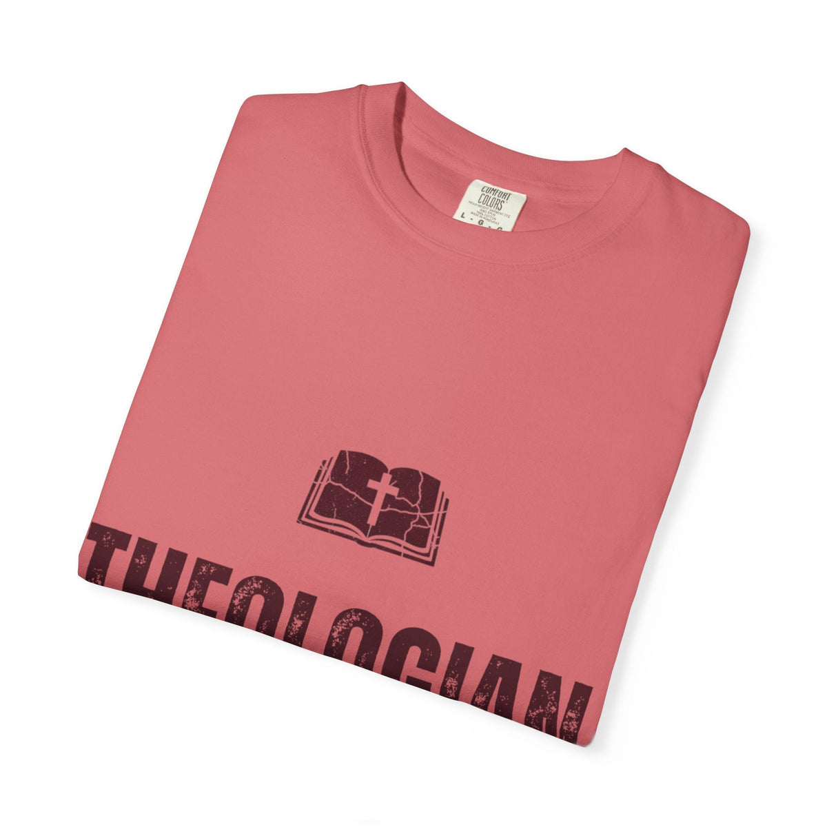Theologian in Training T-Shirt – Open Bible & Cross Christian Tee for Faithful Learners Printify