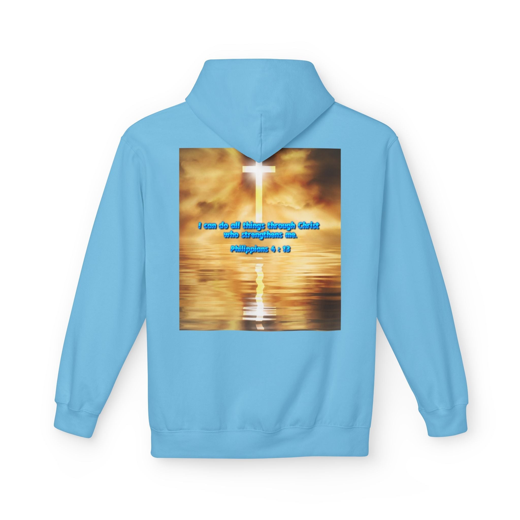 Hoodie - Philippians 4 : 13 Bible Verse Religious Design Printify