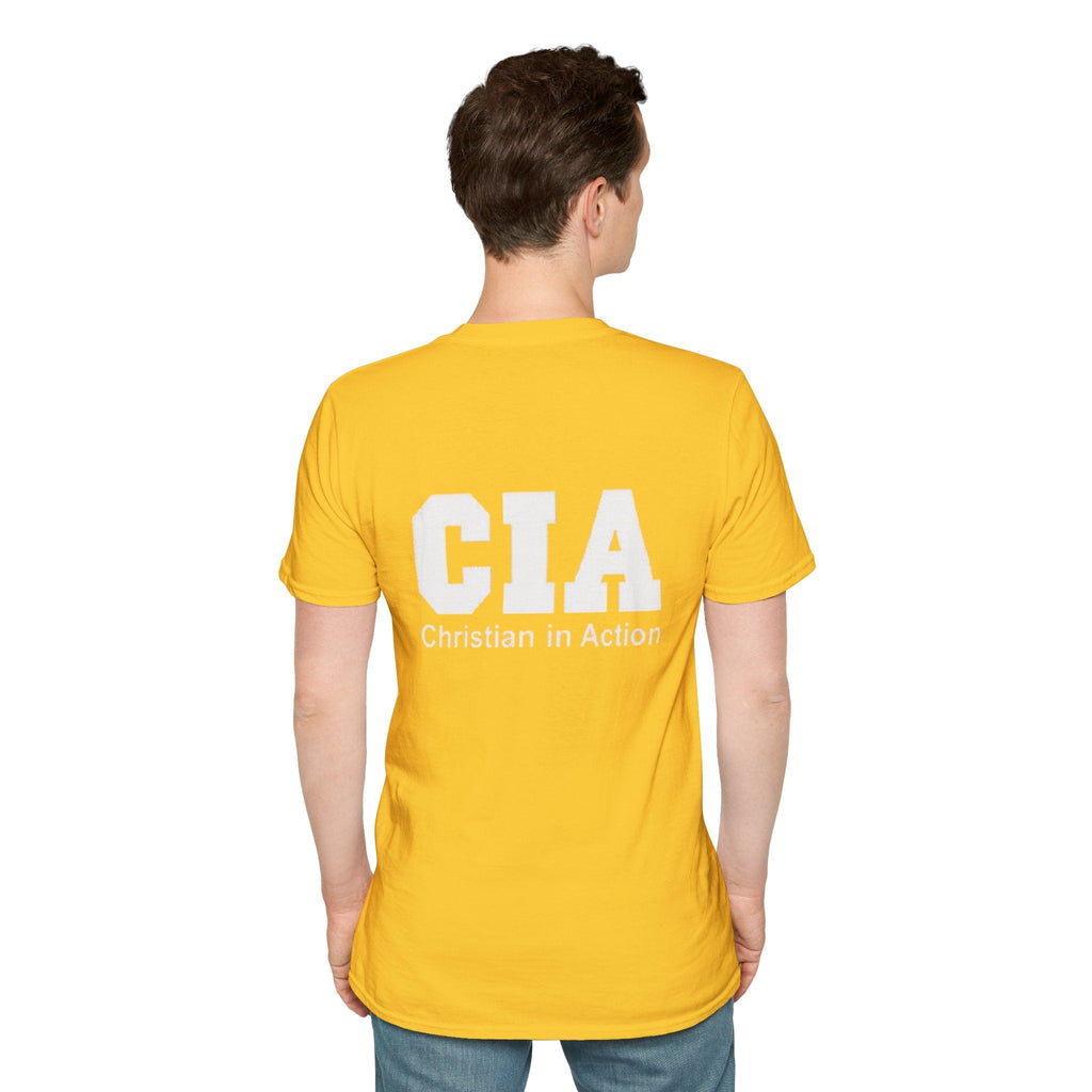 CIA Christian in Action T-shirt - Funny Faith Parody T-shirt - Mission Ready Apparel Printify