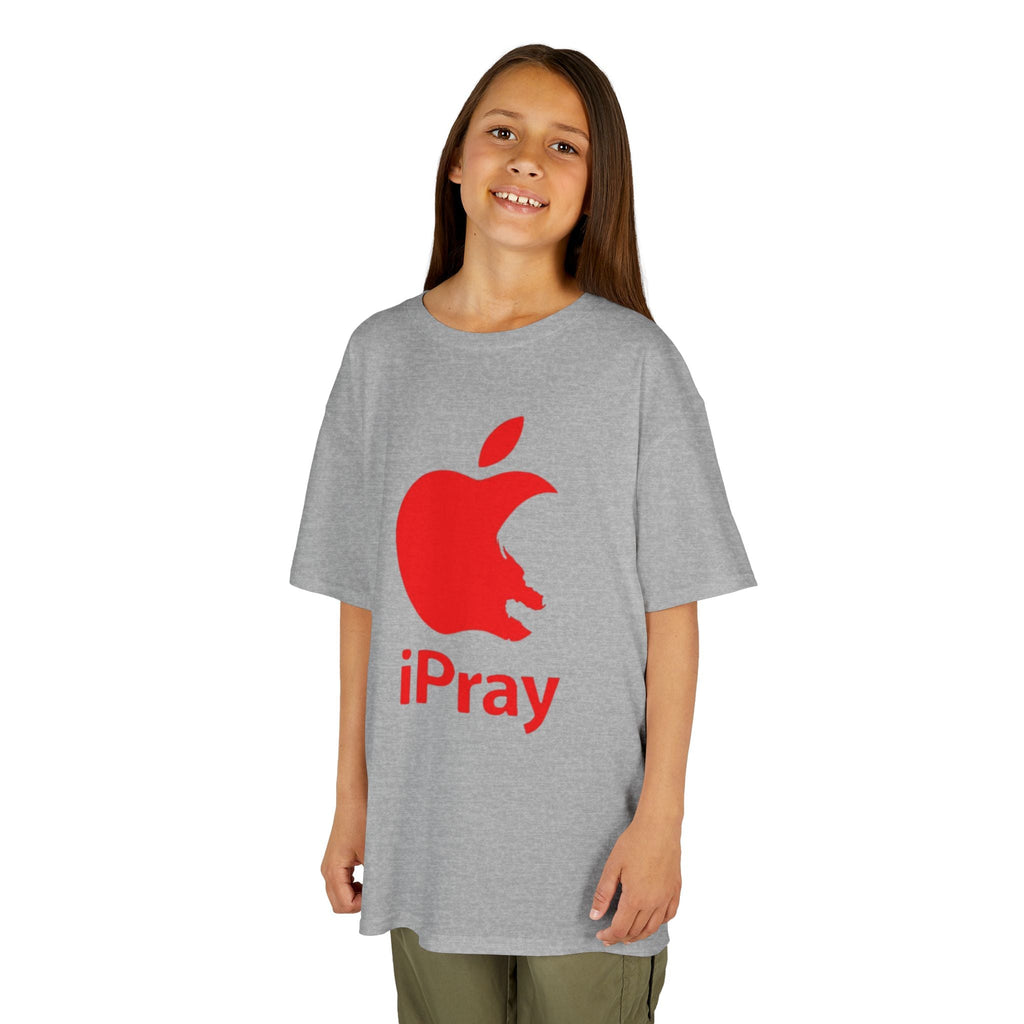 Kids Graphic Tee — Red iPray Logo Prayer Shirt for Children Printify
