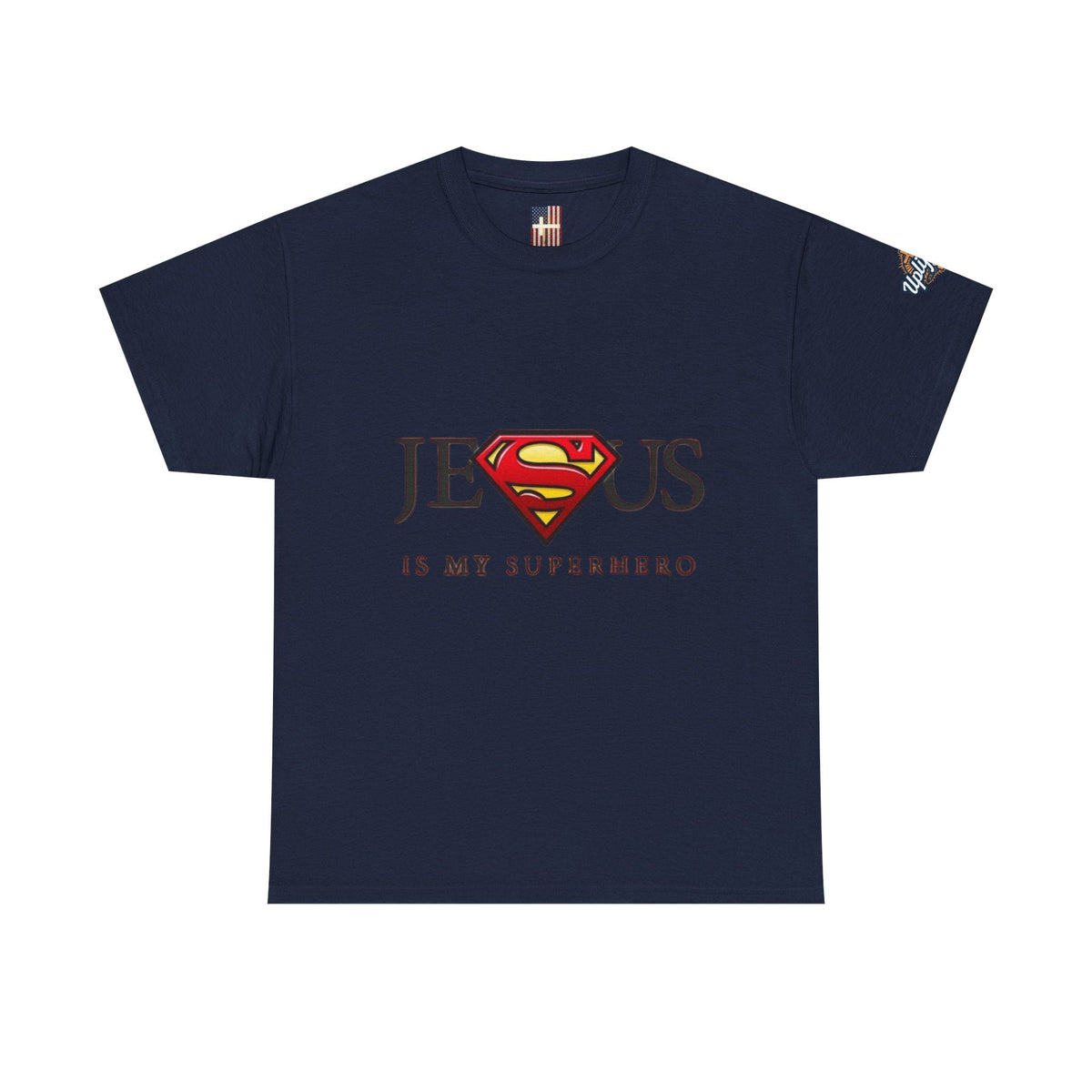 Jesus Is My Superhero T-Shirt — Faith-Based Superman-Inspired Tee Printify
