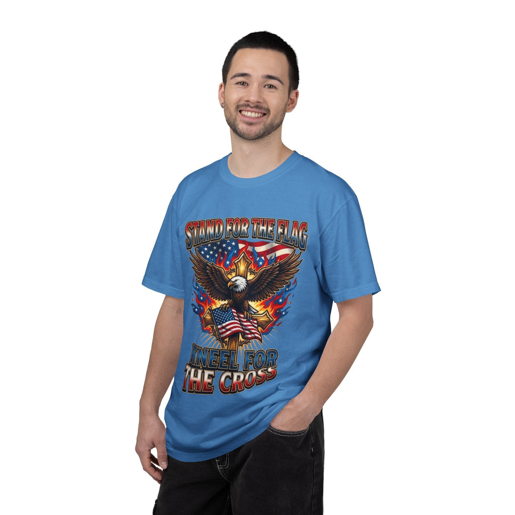 Stand for the Flag Kneel for the Cross T-shirt | Patriotic Eagle T-shirt Printify