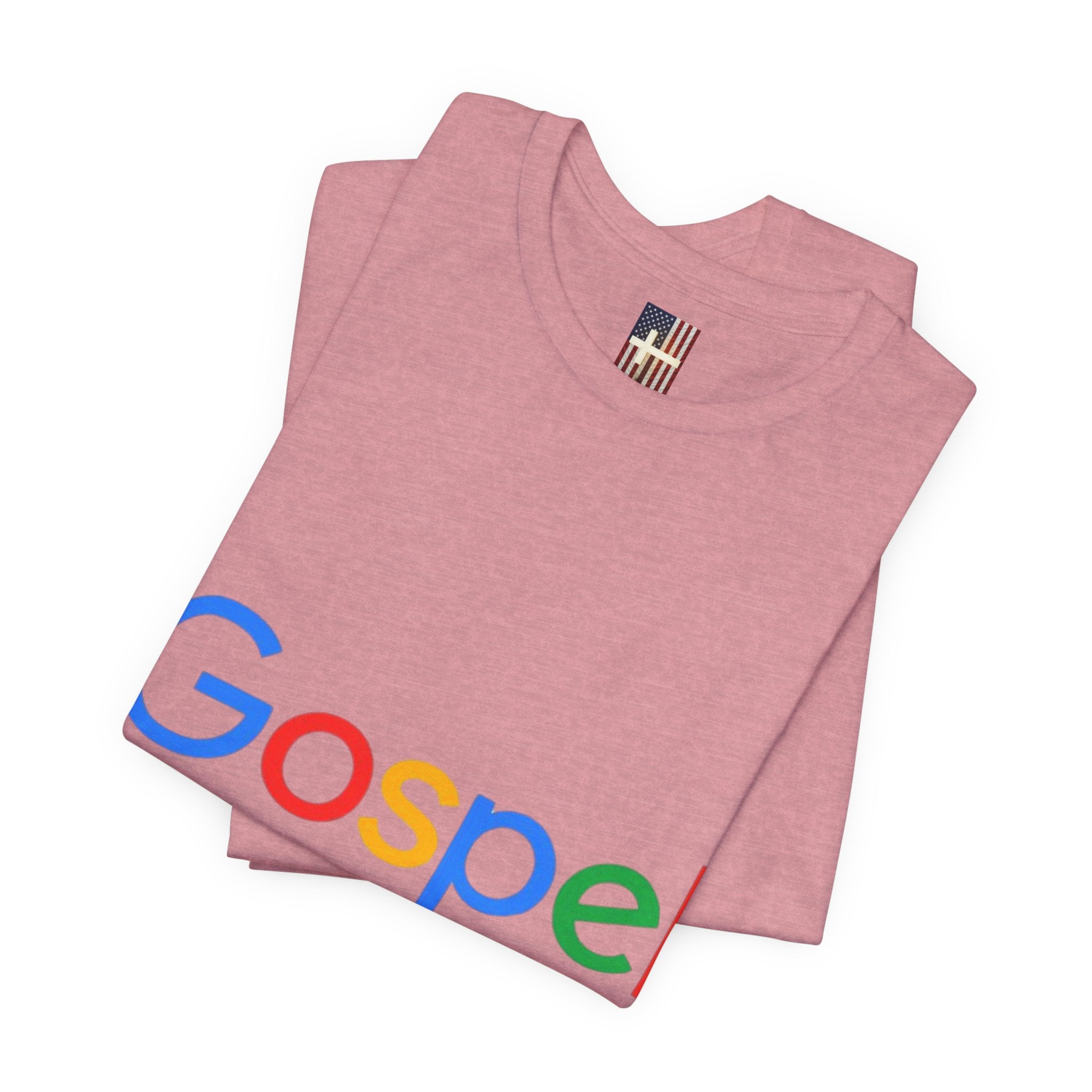 Gospel Graphic Tee — "Gospel" Colorful Logo Christian T-Shirt Printify