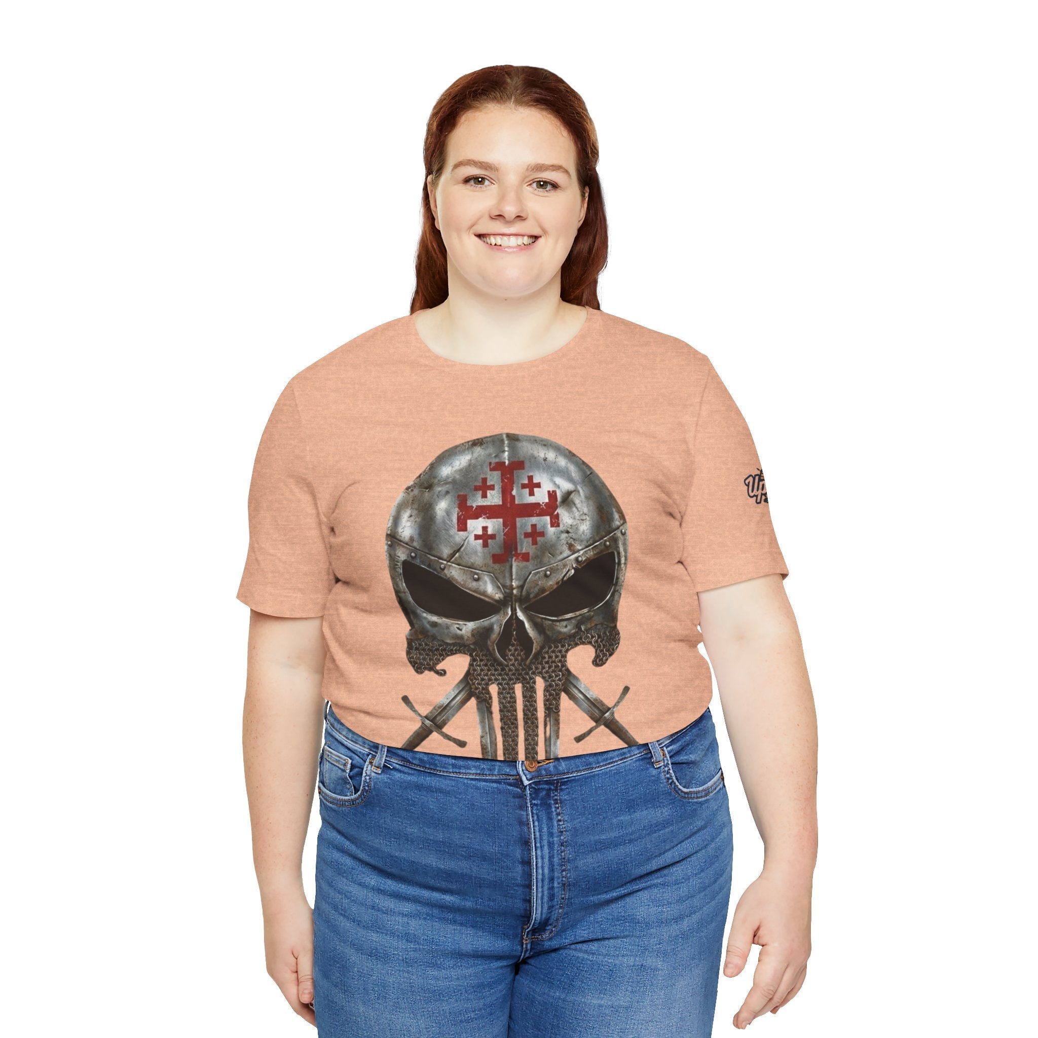 Crusader Knight Christian Skull T-shirt - Warrior Armor of God T-shirt Printify