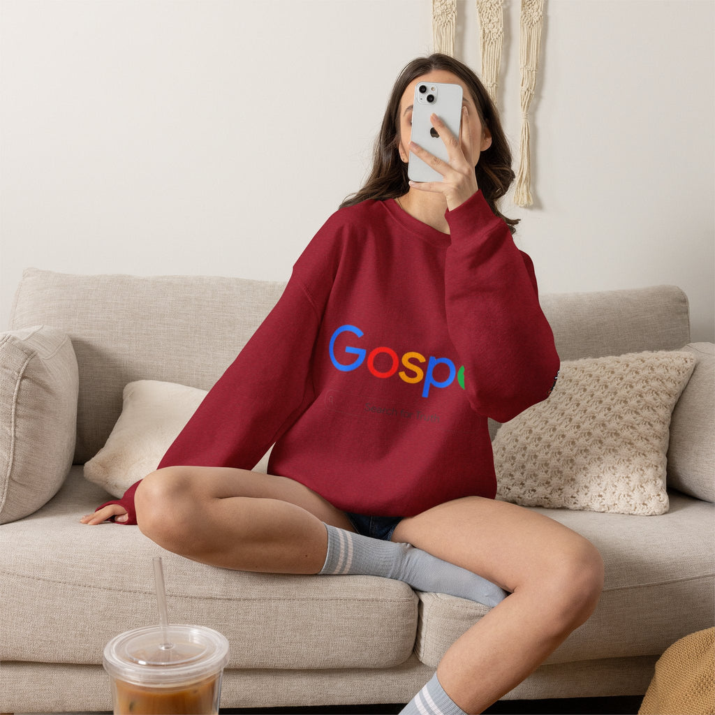 Gospel Graphic Sweatshirt — "Gospel" Colorful Logo Christian Sweatshirt Printify