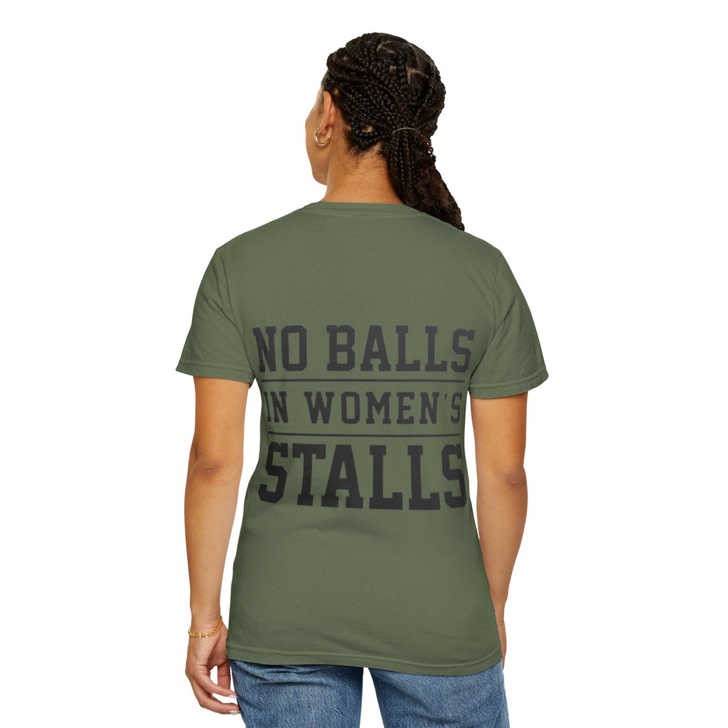 No Balls in Women’s Stalls Graphic Tee — Uplifted Sports Vibe T-Shirt Printify