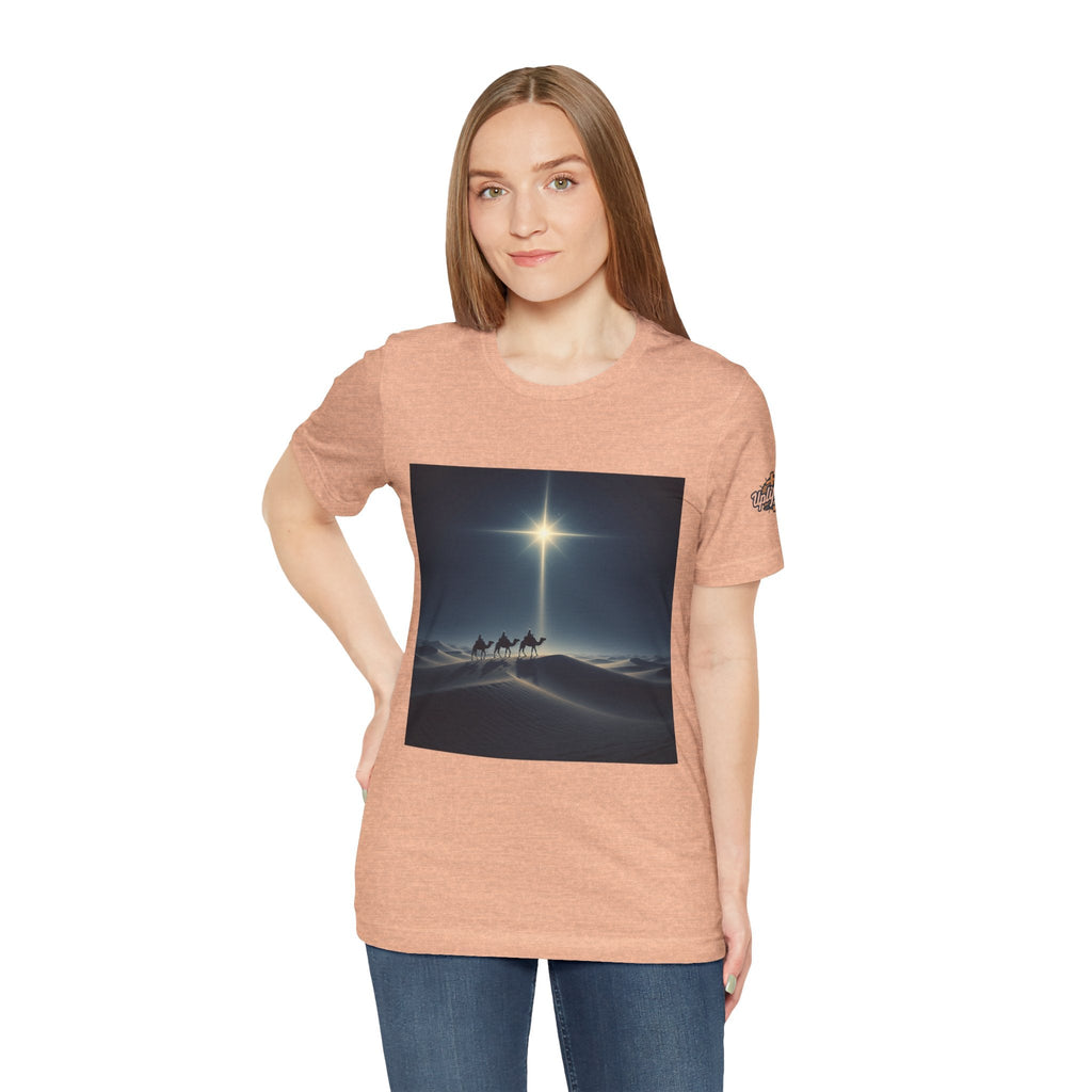 3 Wise Men T-shirt – Magi Camels Nativity Journey Christian Christmas T-shirt for Epiphany Faith & Holy Night Printify