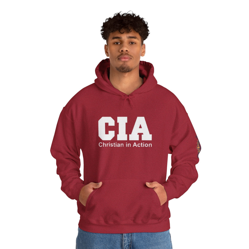 CIA Christian in Action Hoodie - Funny Faith Parody Hoodie - Mission Ready Apparel Printify