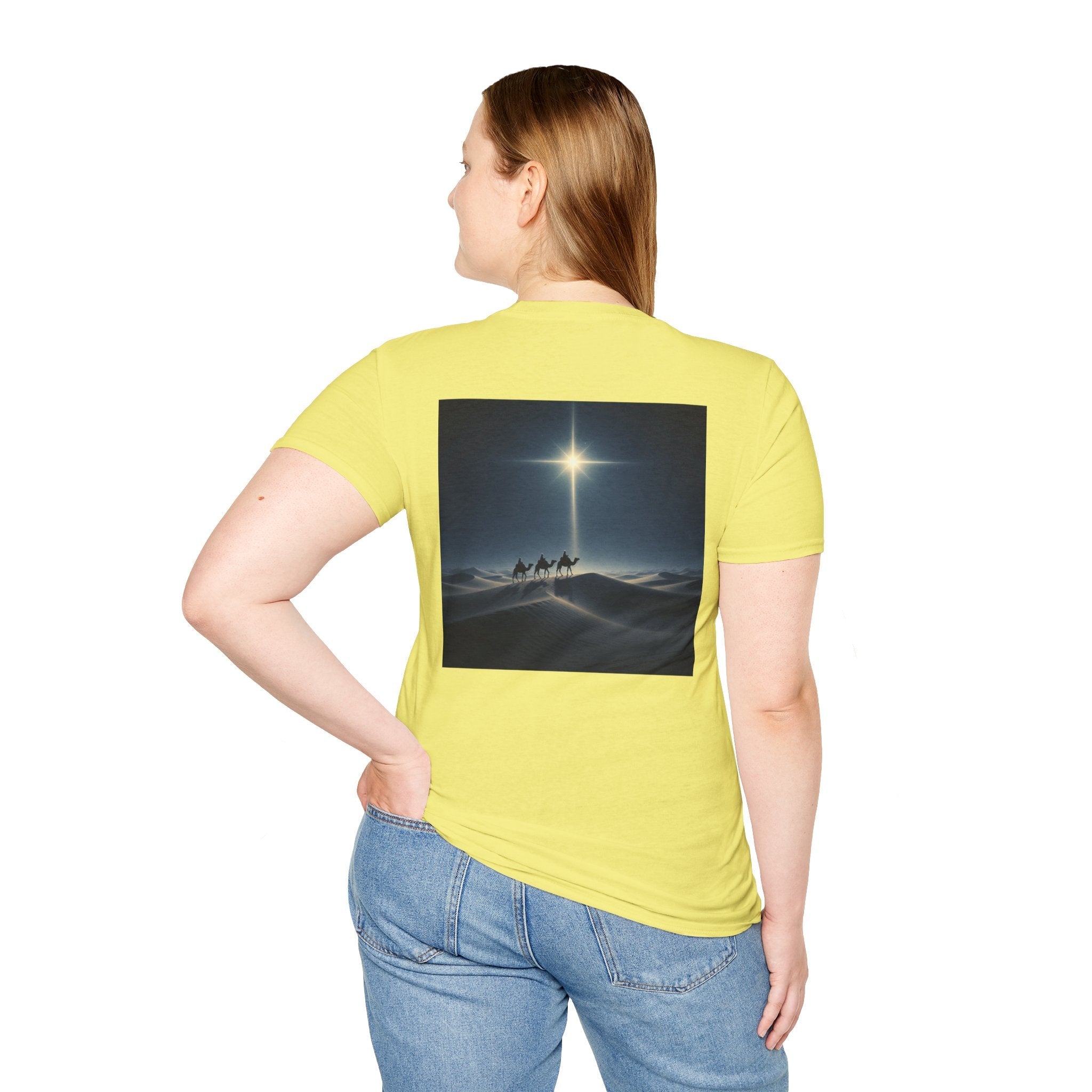 3 Wise Men T-shirt – Magi Camels Nativity Journey Christian Christmas T-shirt for Epiphany Faith & Holy Night Printify