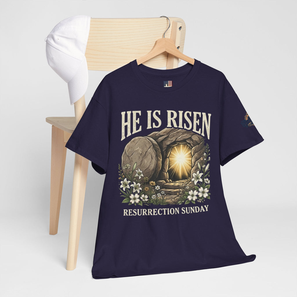 He Is Risen T-Shirt — Jesus Christ Resurrection Easter Tee Printify
