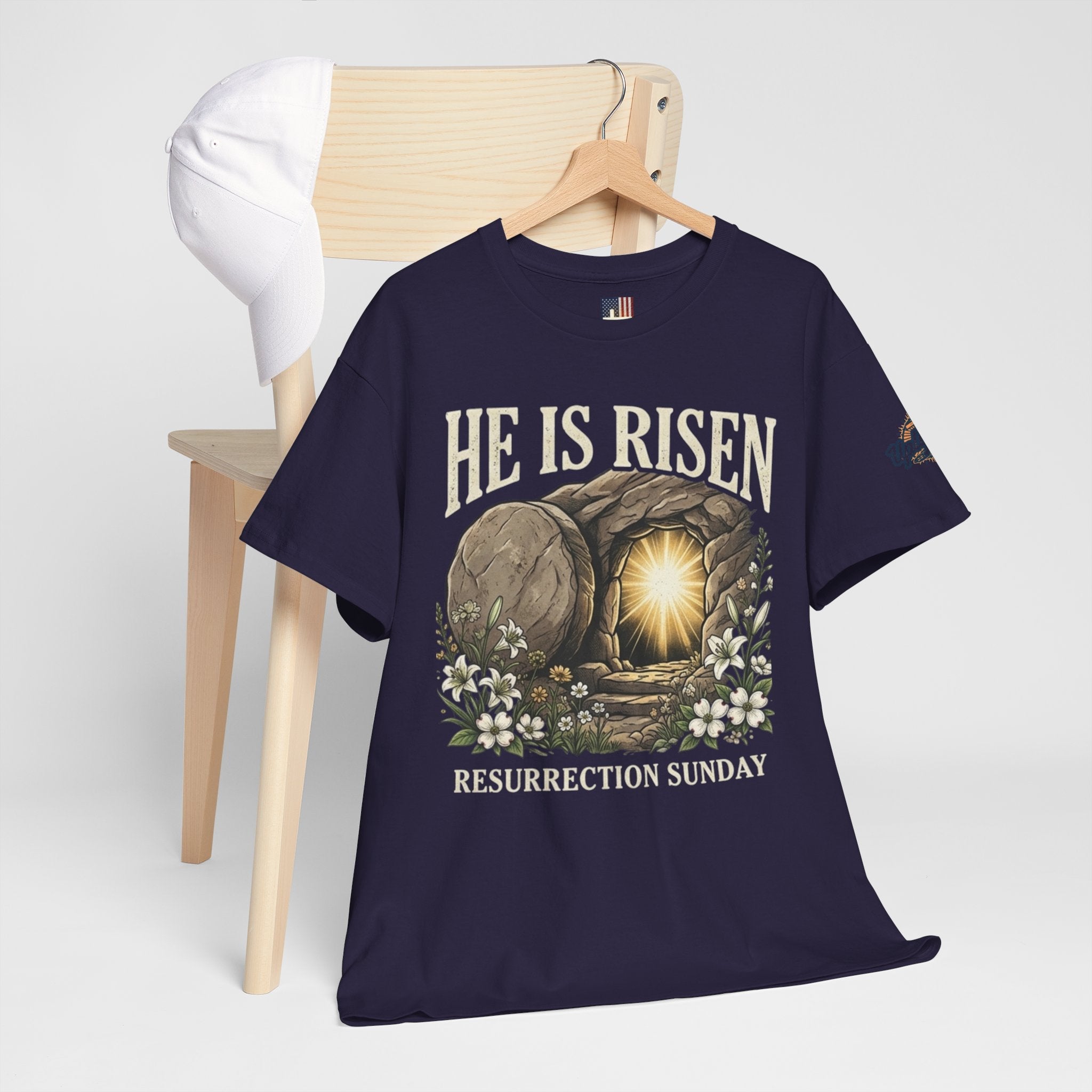 He Is Risen T-Shirt — Jesus Christ Resurrection Easter Tee Printify