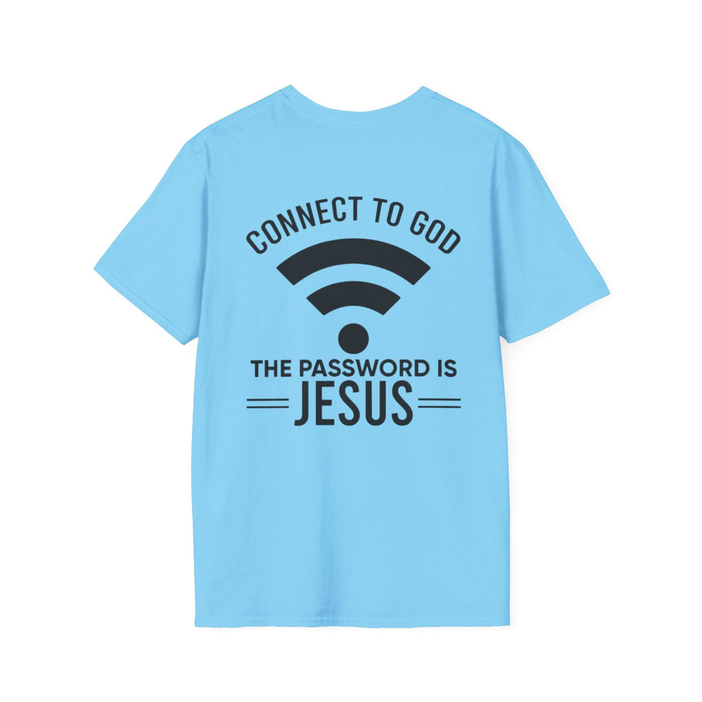 Connect to God T-shirt - WIFI Password is Jesus - Funny Christian Faith T-shirt Printify