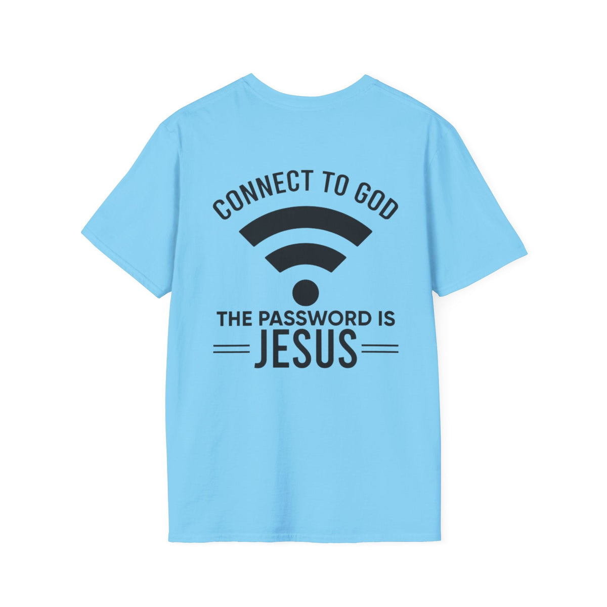 Connect to God T-shirt - WIFI Password is Jesus - Funny Christian Faith T-shirt Printify