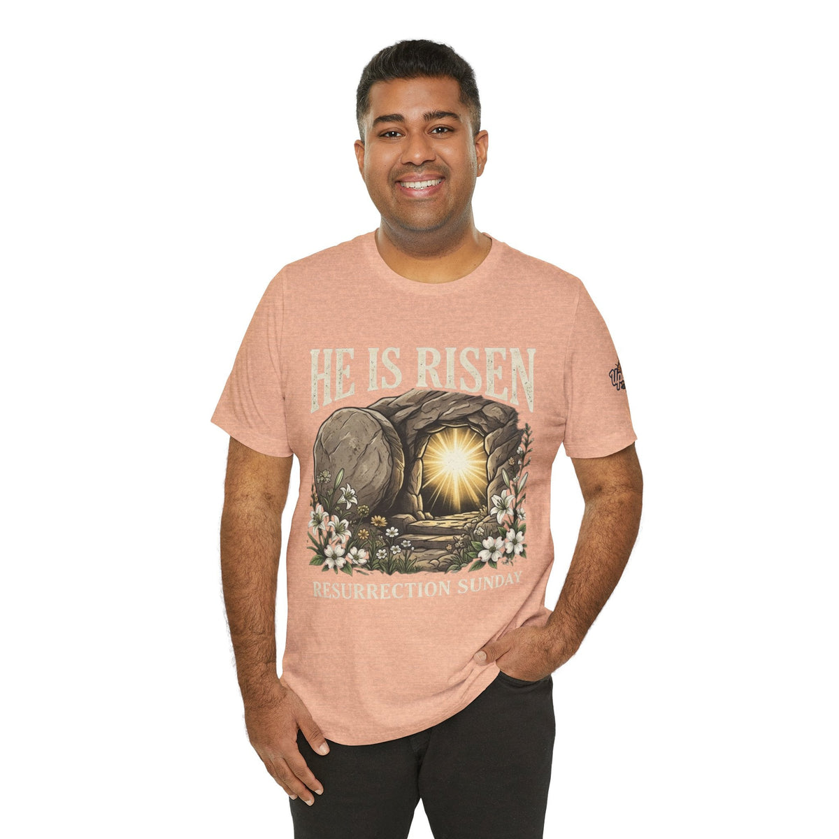 He Is Risen T-Shirt — Jesus Christ Resurrection Easter Tee Printify