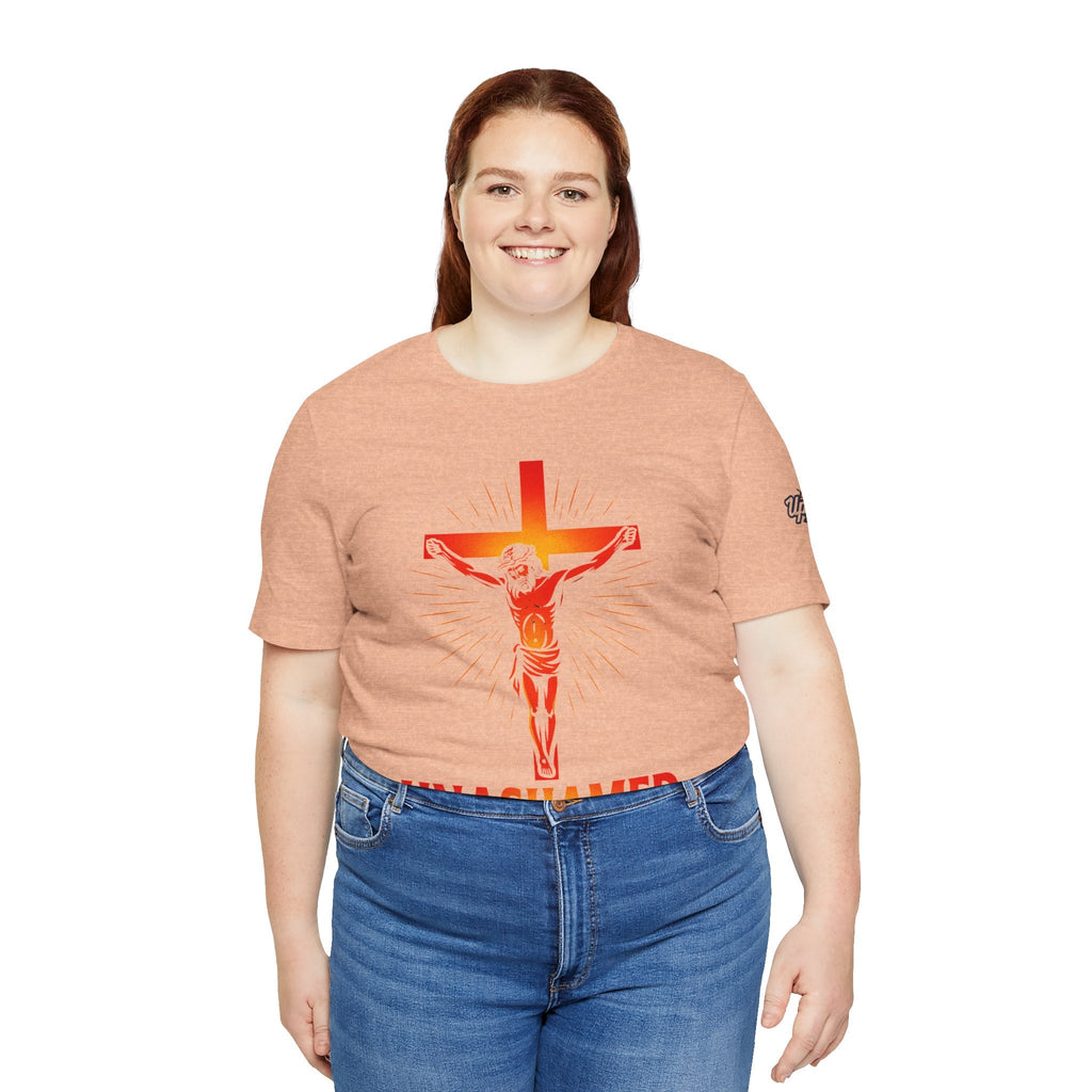 Unashamed T-shirt – Romans 1:16 Crucifixion Christian t-shirt for Bold Unwavering Faith Printify