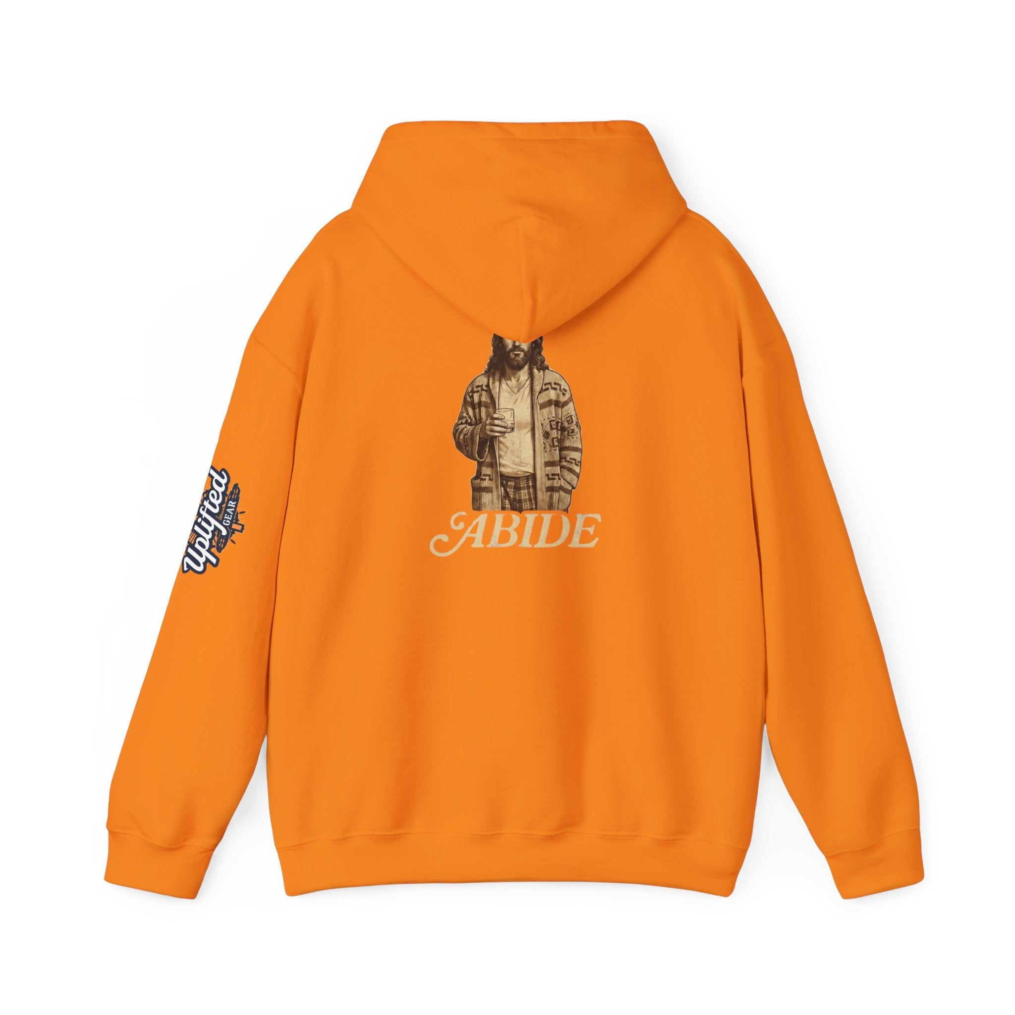 Abide Jesus Hoodie — Vintage 'The Dude' Religious Graphic Hoodie Printify