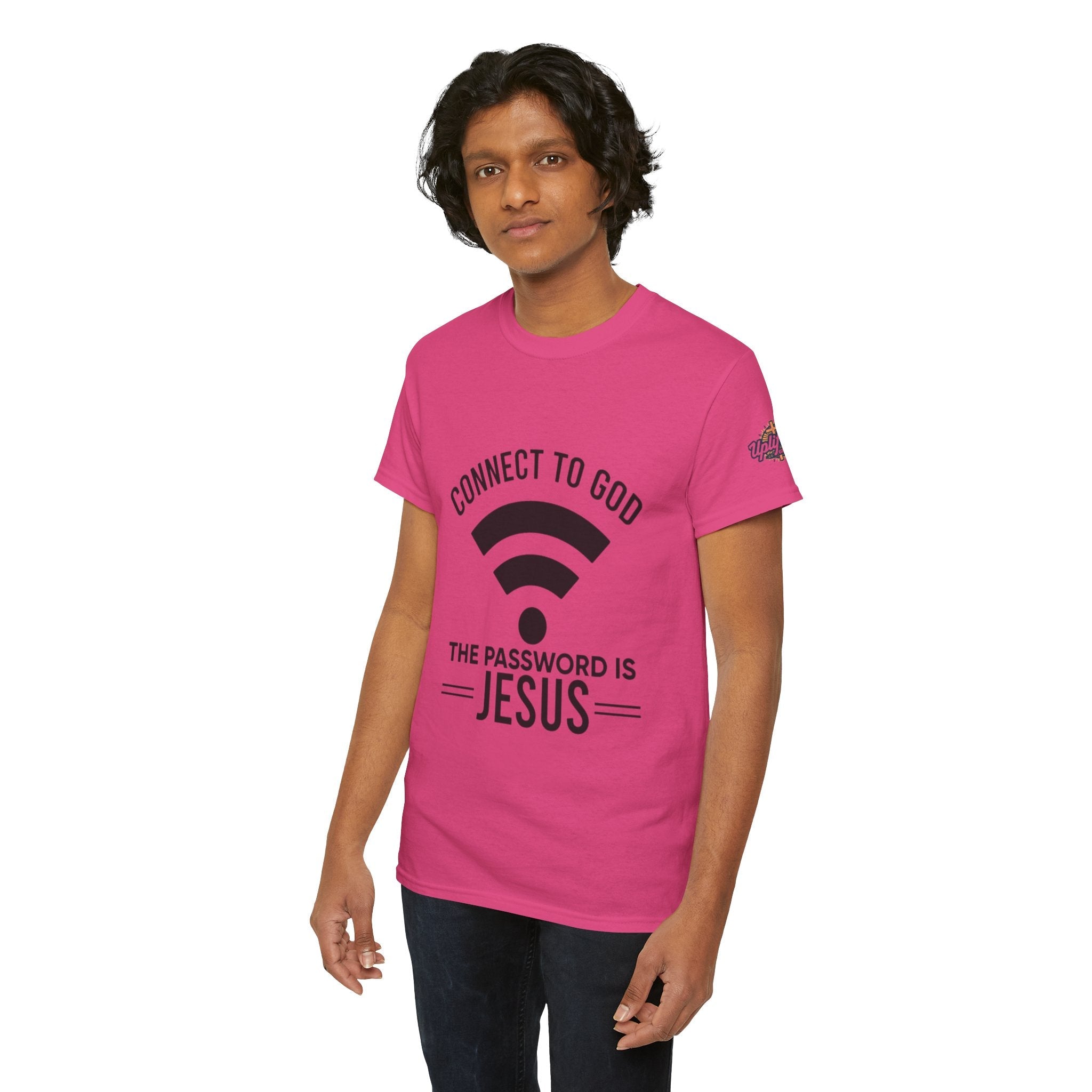 Connect to God T-shirt - WIFI Password is Jesus - Funny Christian Faith T-shirt Printify