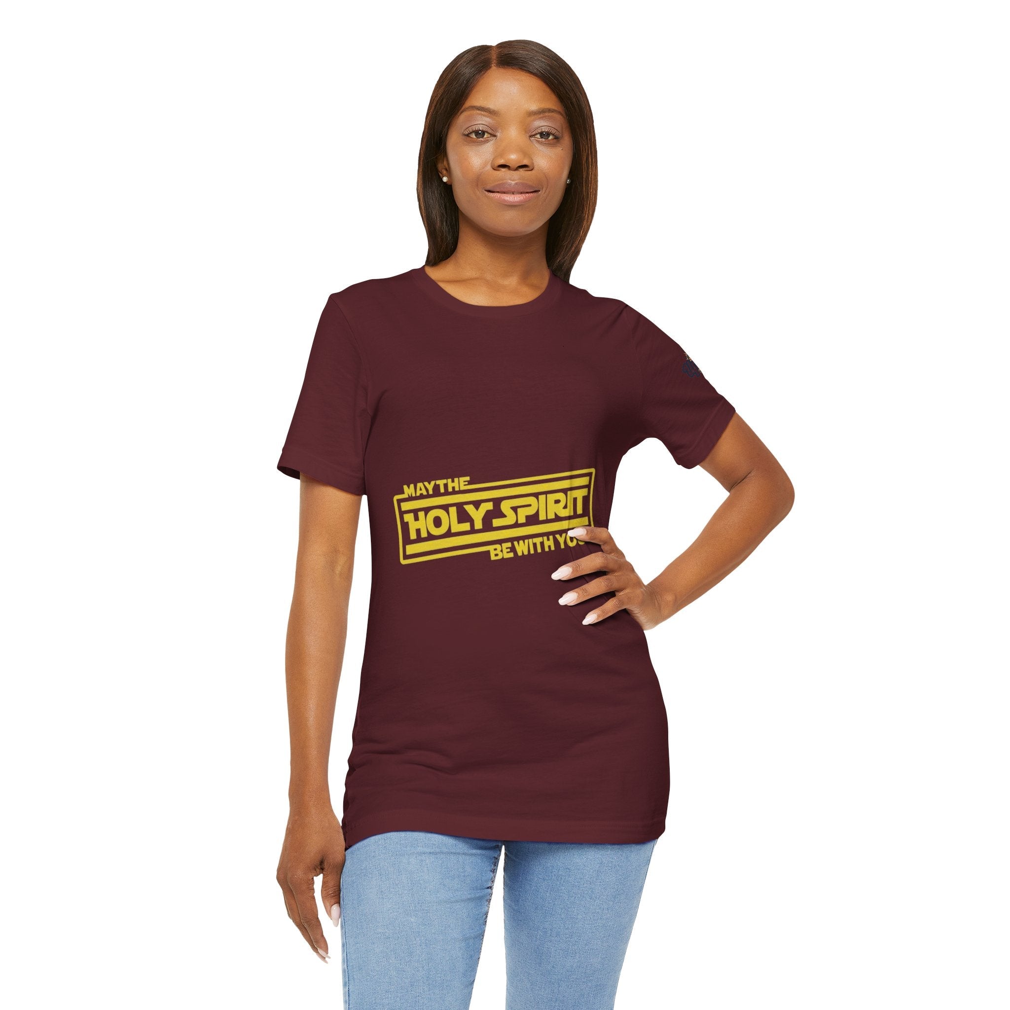 May the Holy Spirit Be With You T-shirt - Christian Star Wars Parody T-shirt Printify