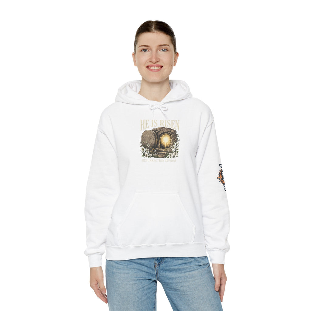He Is Risen Hoodie — Jesus Christ Resurrection Easter Hoodie Printify
