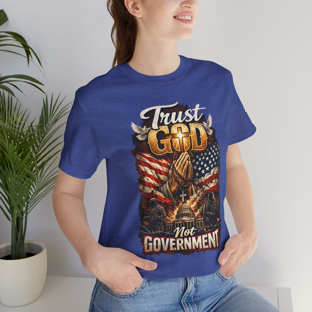 Trust God Not Government T-Shirt — Vintage Patriotic Christian Tee Printify