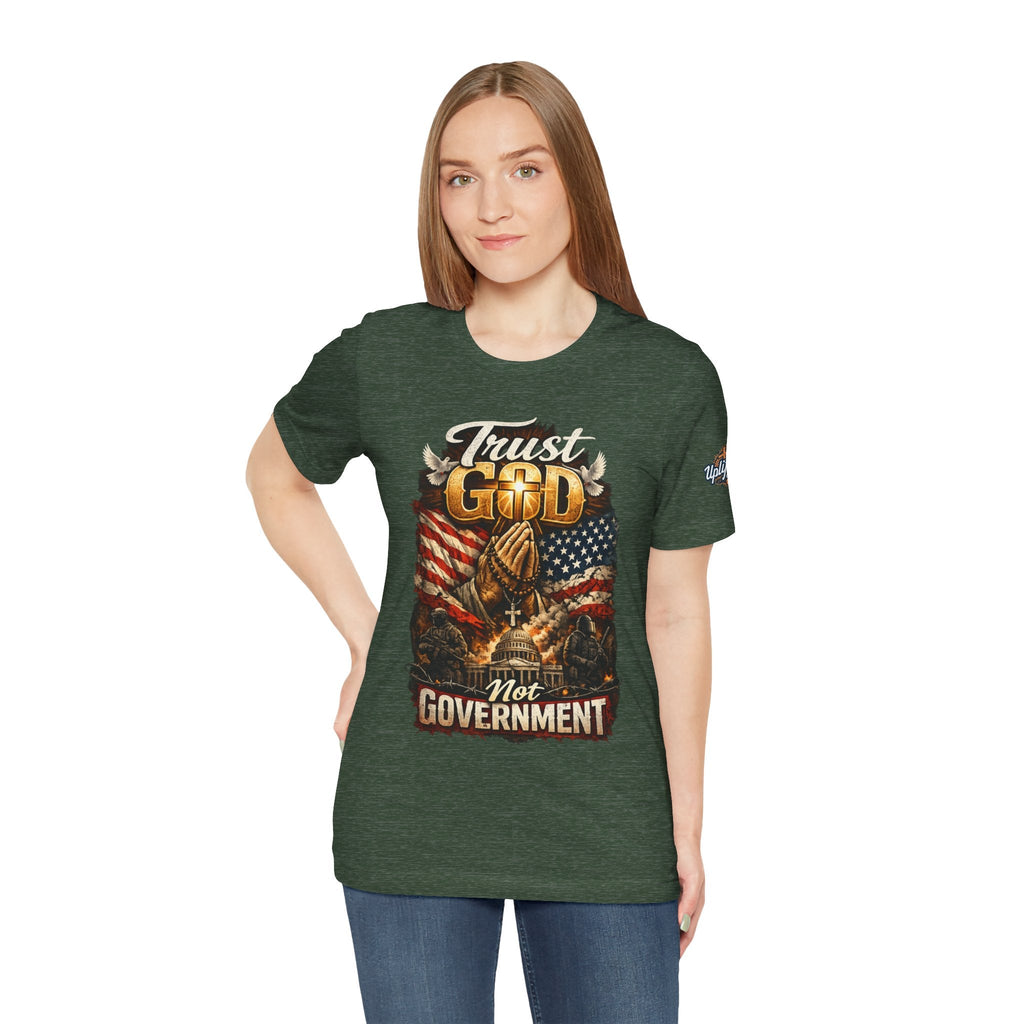 Trust God Not Government T-Shirt — Vintage Patriotic Christian Tee Printify