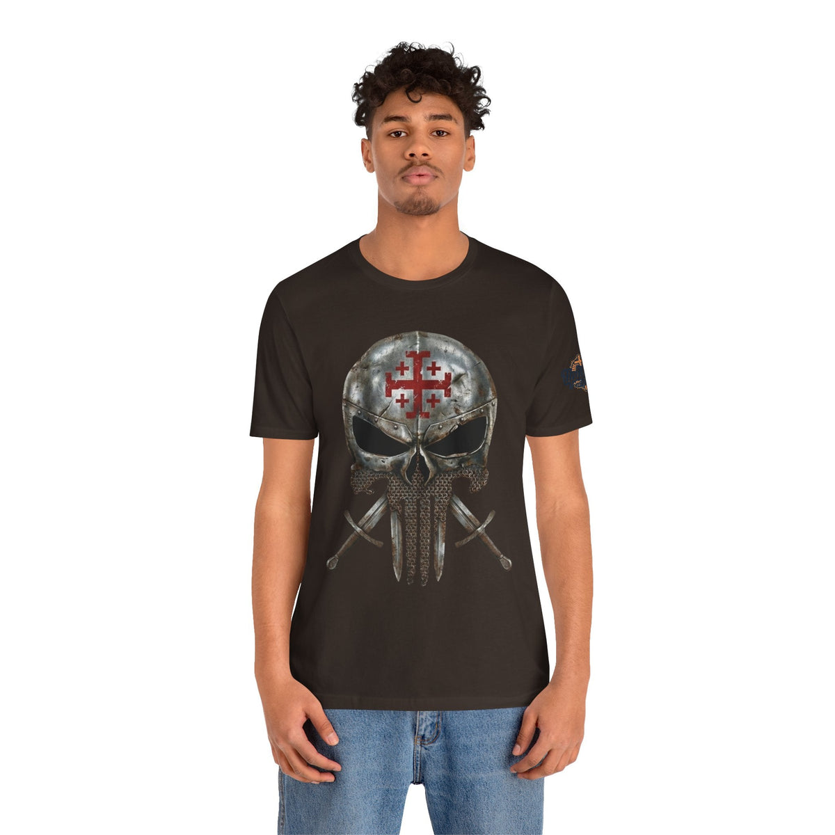 Crusader Knight Christian Skull T-shirt - Warrior Armor of God T-shirt Printify