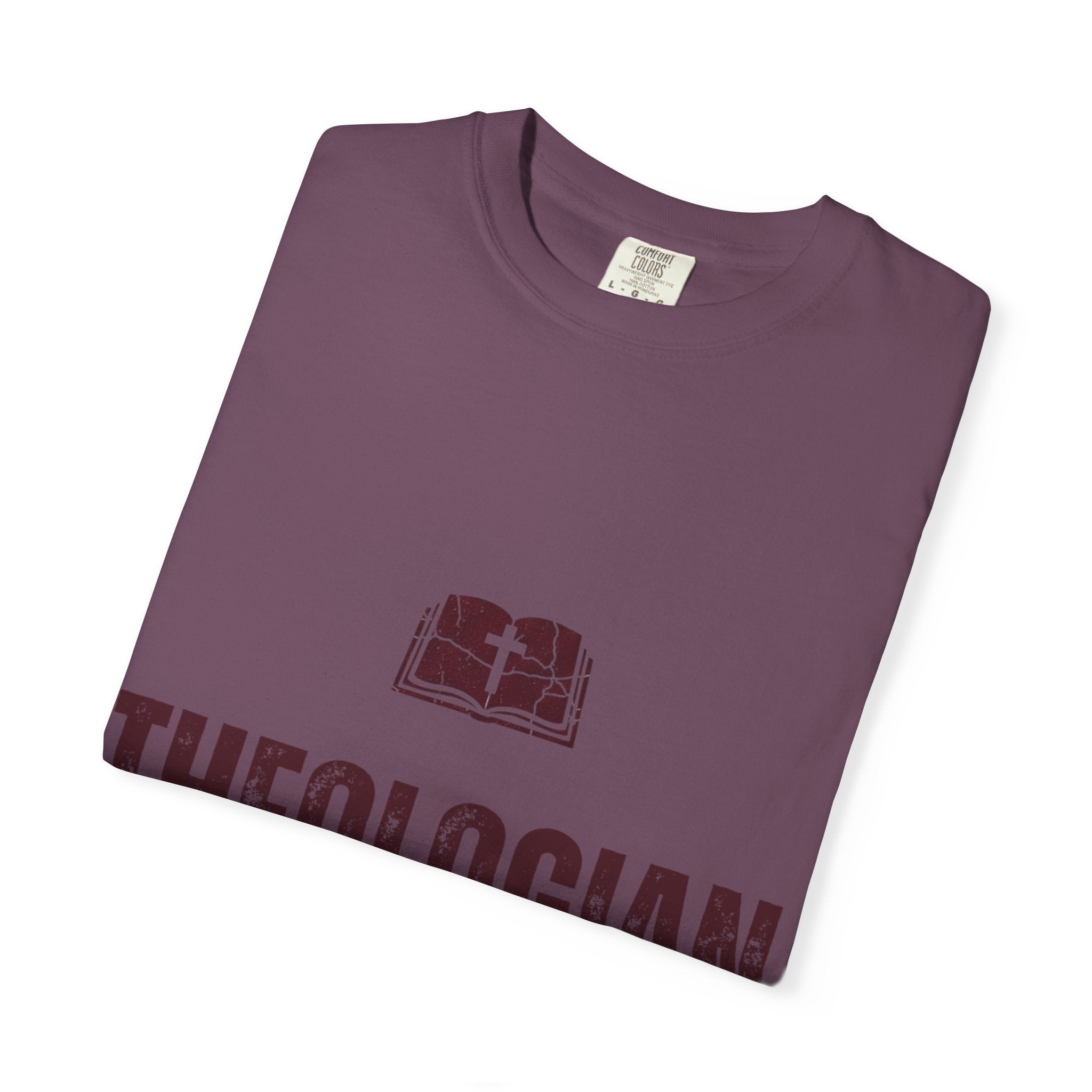 Theologian in Training T-Shirt – Open Bible & Cross Christian Tee for Faithful Learners Printify