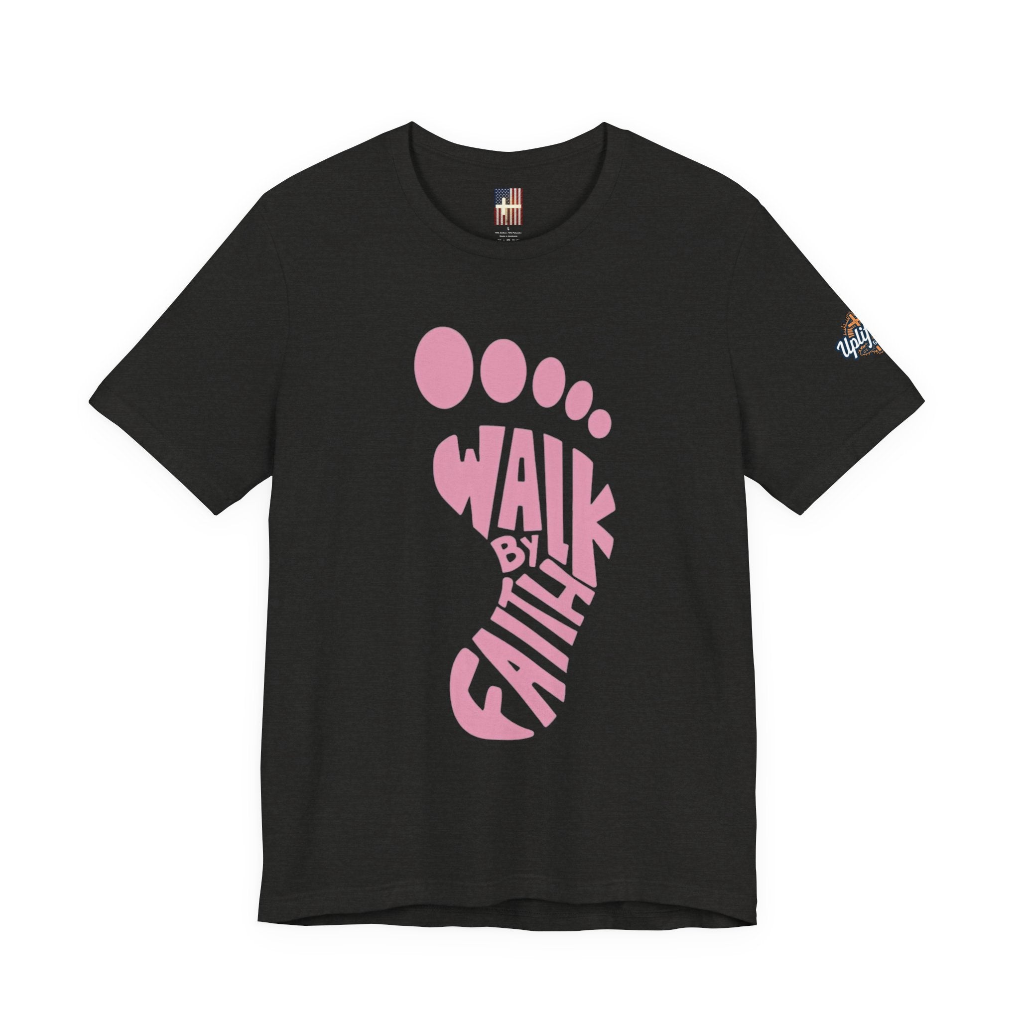 Walk By Faith Footprint T-Shirt Printify