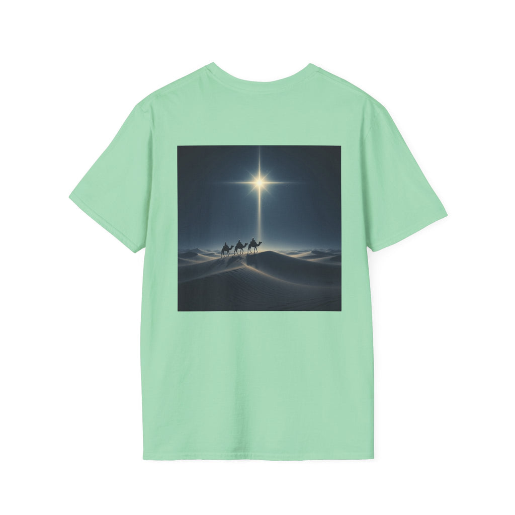 3 Wise Men T-shirt – Magi Camels Nativity Journey Christian Christmas T-shirt for Epiphany Faith & Holy Night Printify