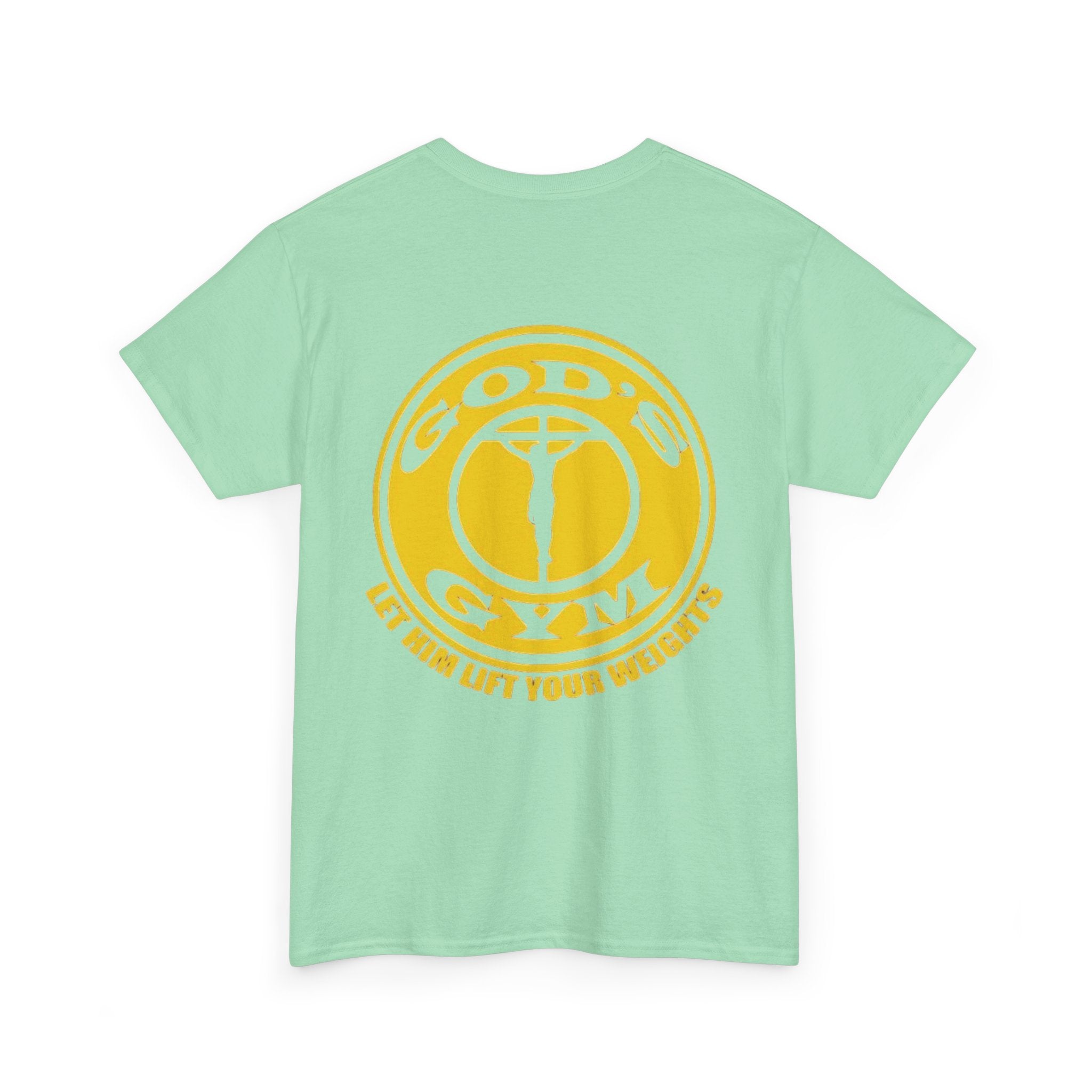God's Gym T-Shirt — "Let Him Lift Your Weights" Christian Fitness Tee Printify