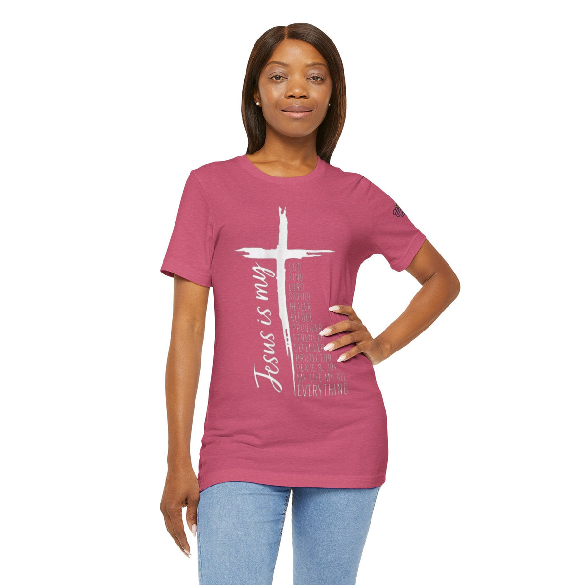 Jesus Is My Everything T-shirt – Cross List God King Lord Savior Christian T-shirt for Total Surrender Faith Printify