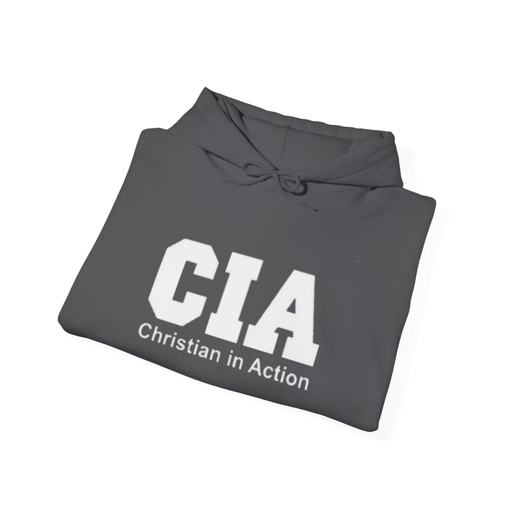 CIA Christian in Action Hoodie - Funny Faith Parody Hoodie - Mission Ready Apparel Printify
