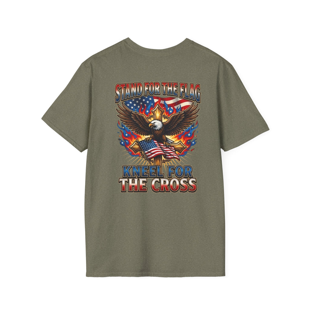 Stand for the Flag Kneel for the Cross T-shirt | Patriotic Eagle T-shirt Printify